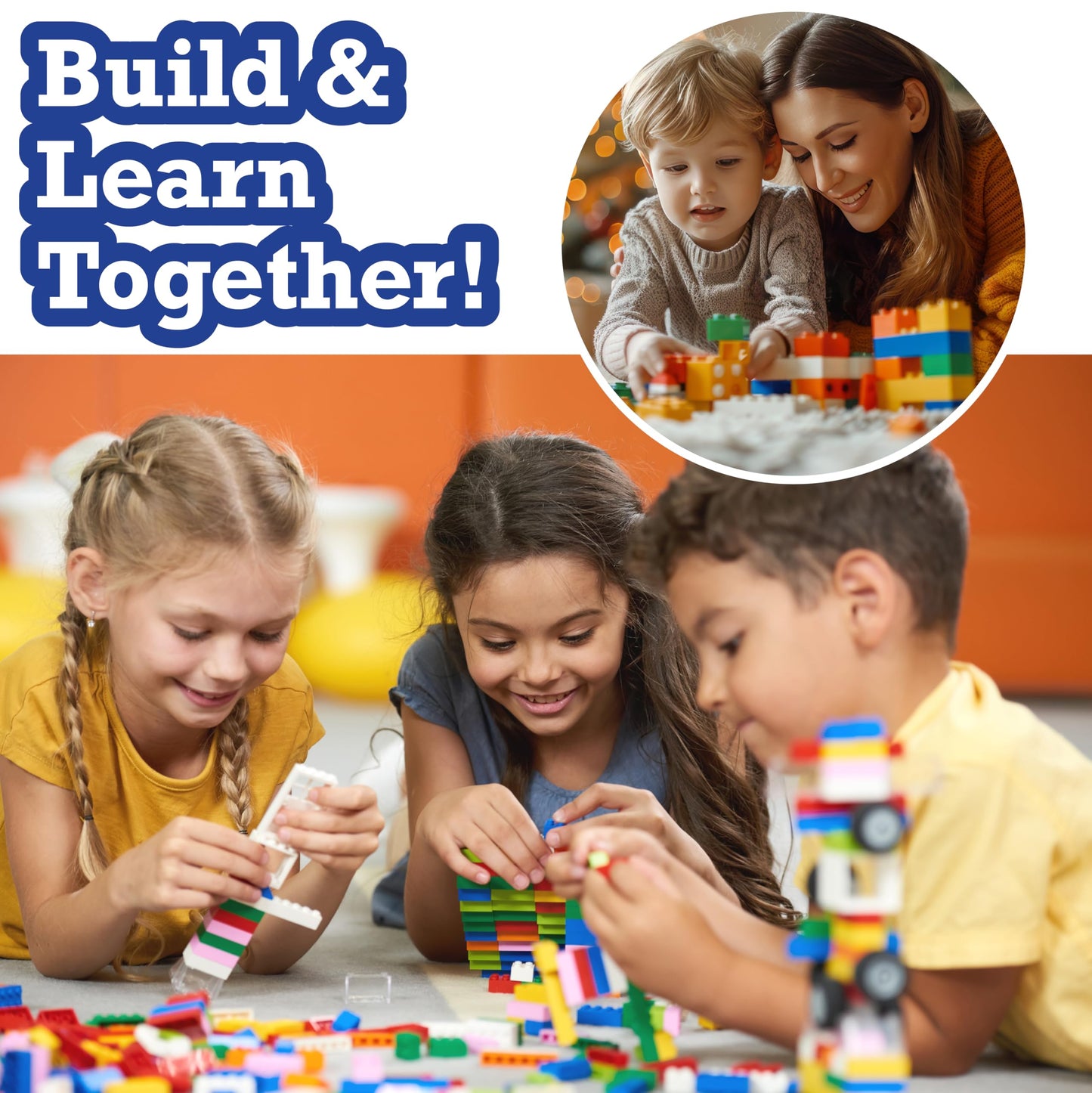 Classic Baseplates for Building Bricks - Set of 4 Large Green 10"x10" Building Plates- Dual Connectivity, Build on Both Sides - Compatible, Tight Fit w Major Brands- STEM Creative Toy & Kids Bday Gift