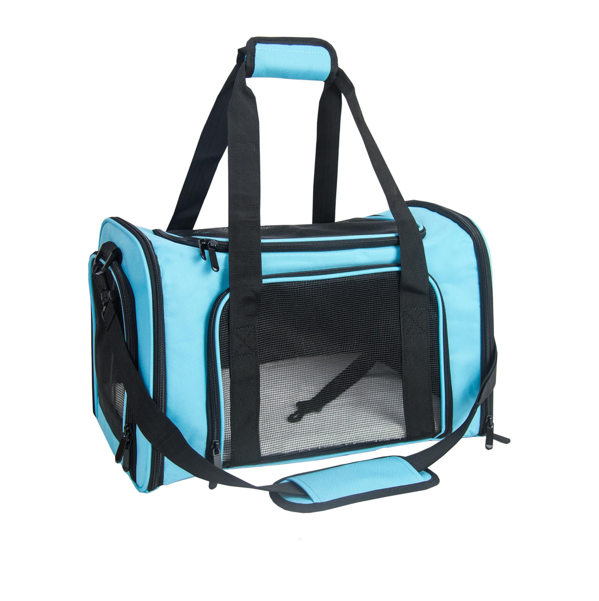 NextFri Soft Sided Carrier for Small Medium Cats Dogs,TSA Airline Approved Collapsible Travel Pet Carrier Medium Blue