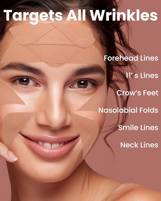 Akissos Anti Wrinkle Patches 160PCS Update Version Full Facial Forehead Wrinkle Patches, Face Tape for Wrinkles Overnight to Smooth Lift Forehead Eyebrow Frown 11 Eye Crow's Feet Smile Lines Lip