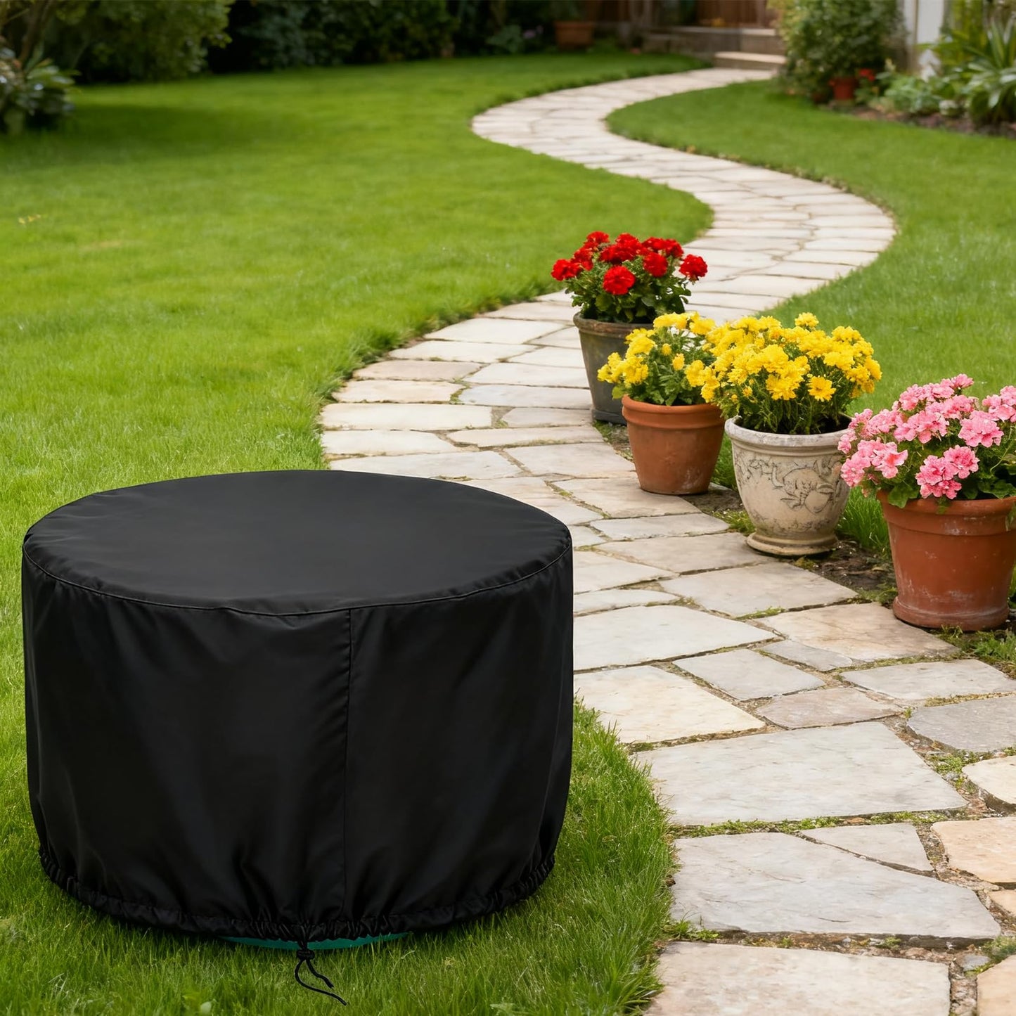 Loenel Large Ceramic Rounded Pot Cover, Waterproof Large Ceramic Planter Cover, Cold-Resistant Outdoor Flower Pots Covers- 37"D x 29"H
