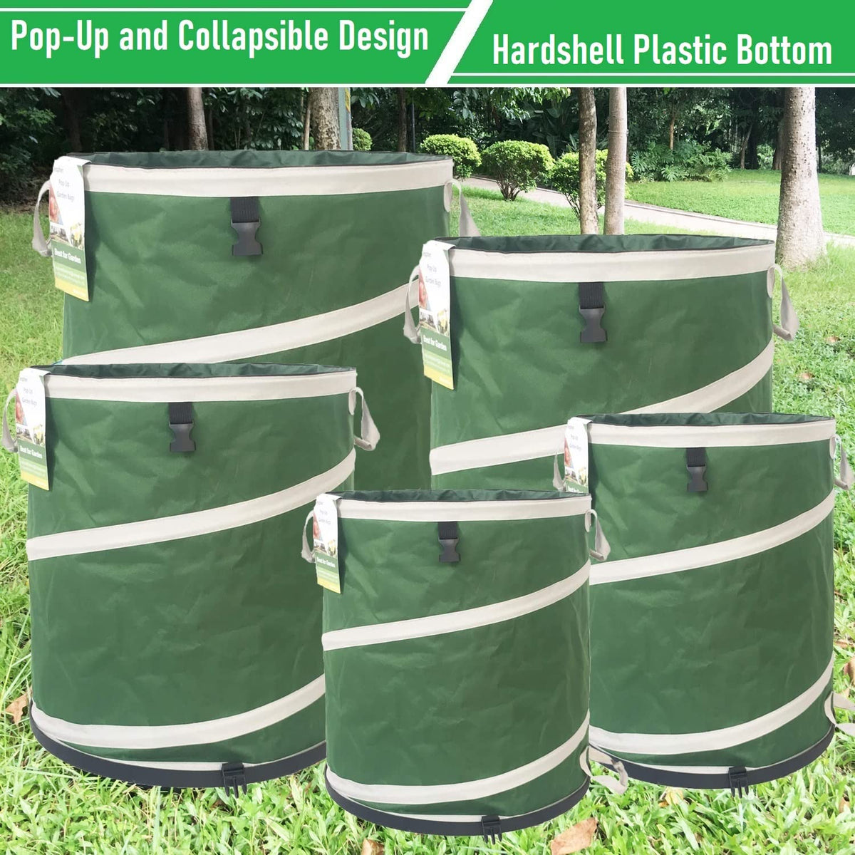2 Pack 24 Gallon Collapsible Trash Can (2 Count)