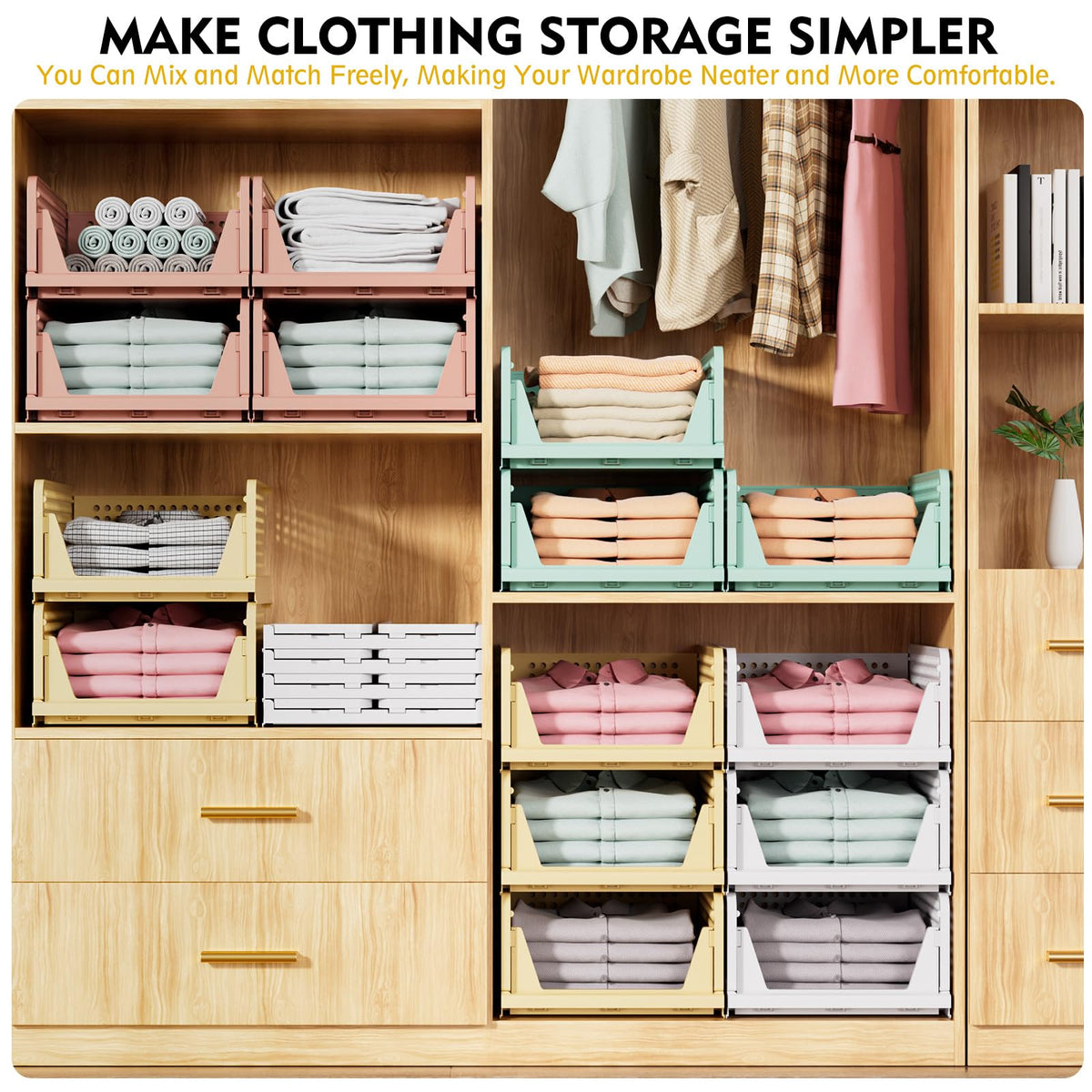8 Pack Closet Organizers and Storage (8 Count)