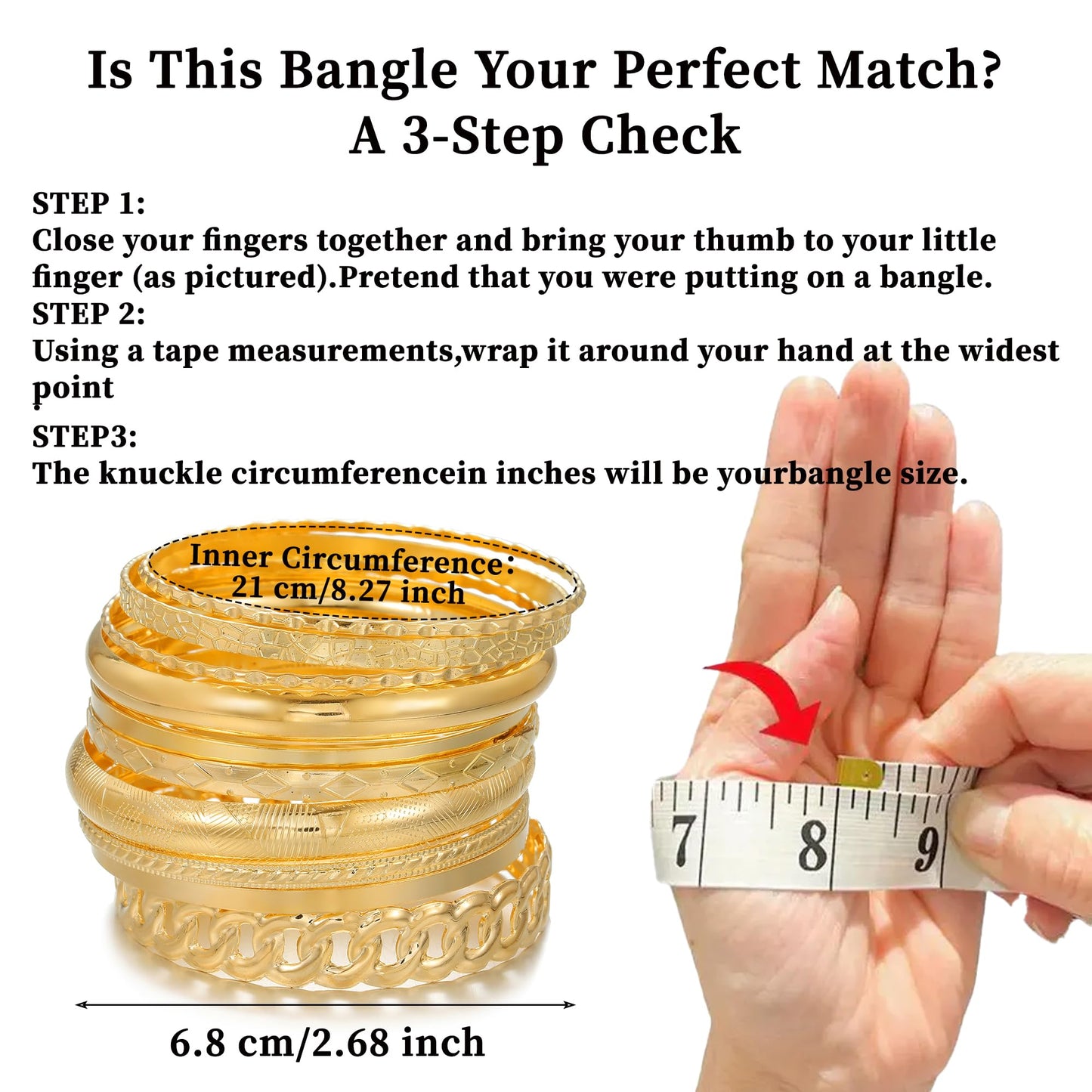 AYWFCBF Gold Bangles for Women, 10 Pcs Boho Stackable Bracelets Multi Layer Textured Chunky Bracelets Jewelry Set for Women