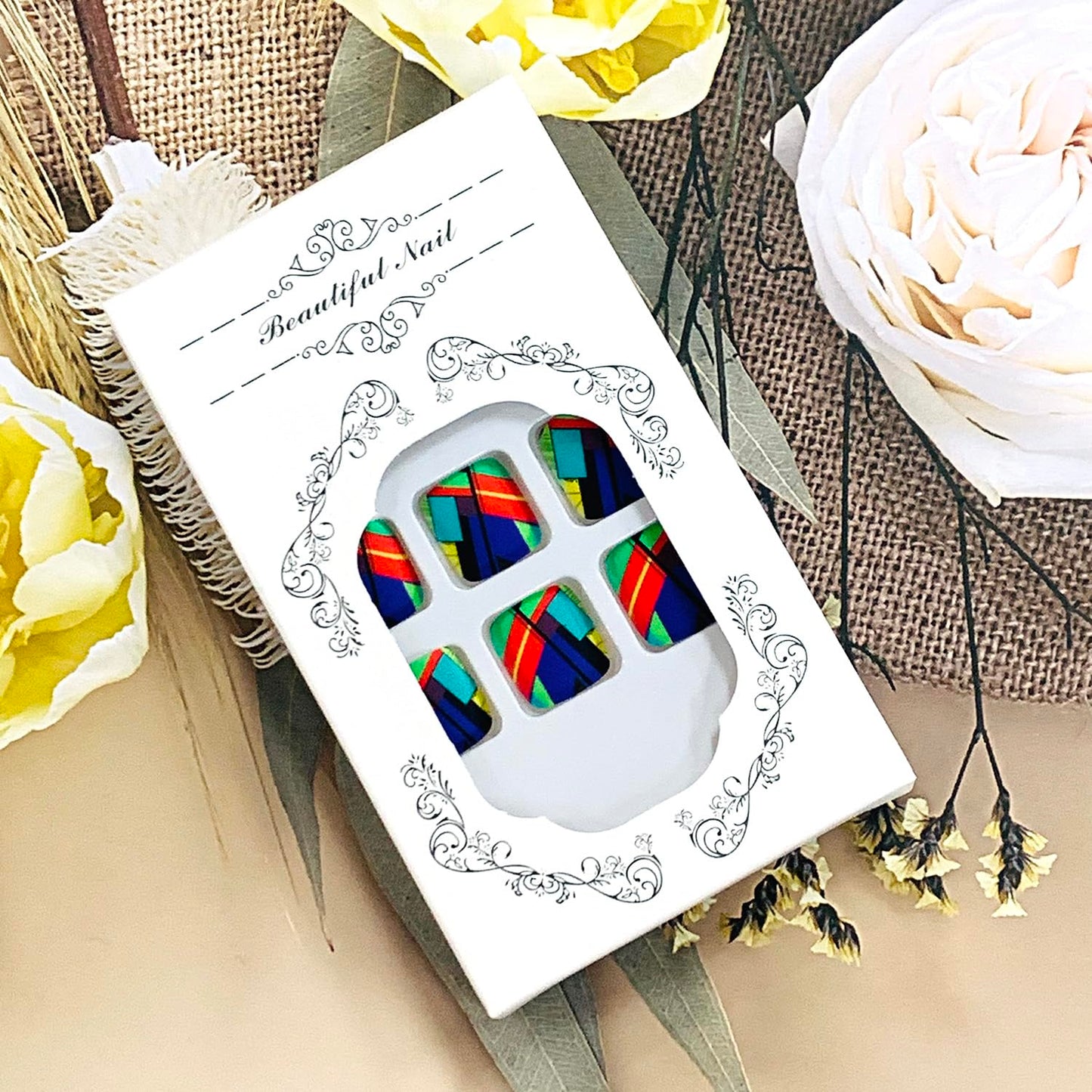 FIEONCIY Press on Toenails with Designs Acrylic Fake Nails for Toe Artificial False Nails with Charms Glue on Toe Nails for Spring Summer Stick on Toenails for Women Girls(Y601)
