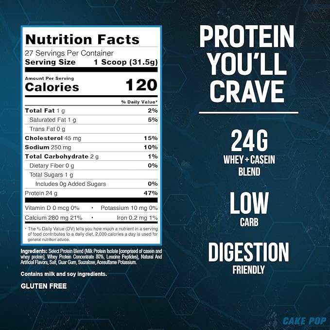 PEScience Select Low Carb Protein Powder, Cake Pop, 27 Serving, Whey and Casein Blend, Keto Friendly, Gluten Free, Best Tasting, Clean Isolate for Women and Men