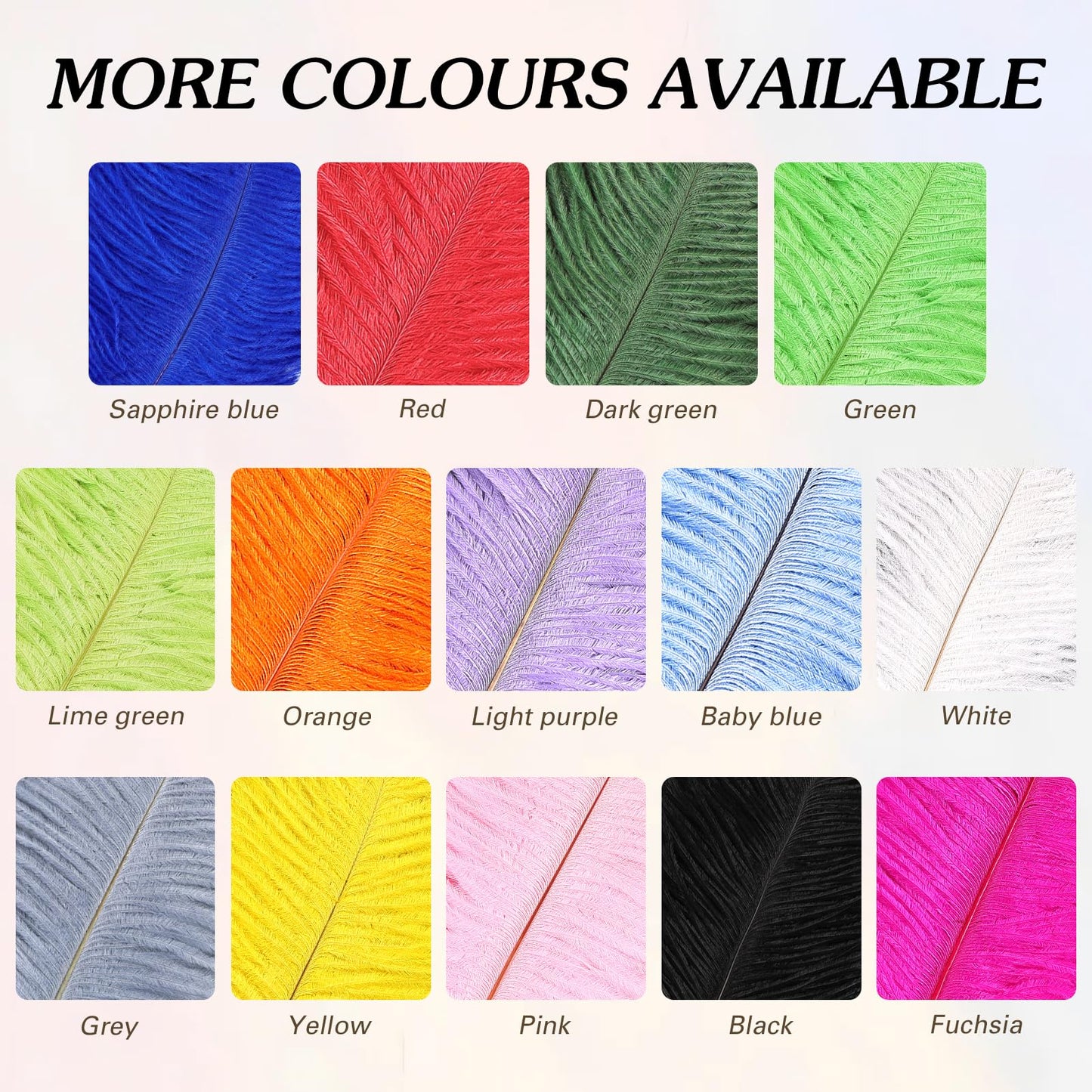 THARAHT Ostrich Feathers 90pcs Large Natural Bulk for Vase Crafts Wedding Party Centerpieces Christmas Tree Decoration Feathers,Black