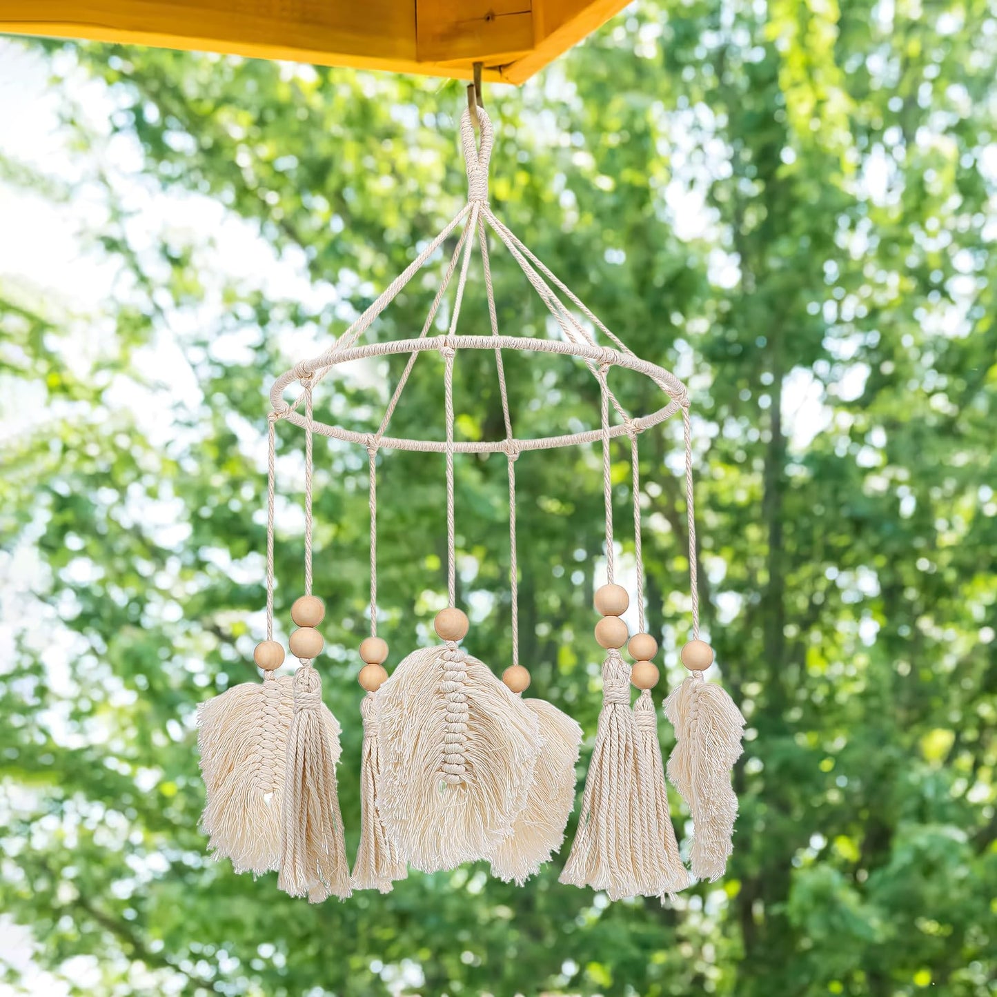 Boho Crib Mobile Handmade Neutral Crib Mobile Nursery Decoration for Nursery Room Decor