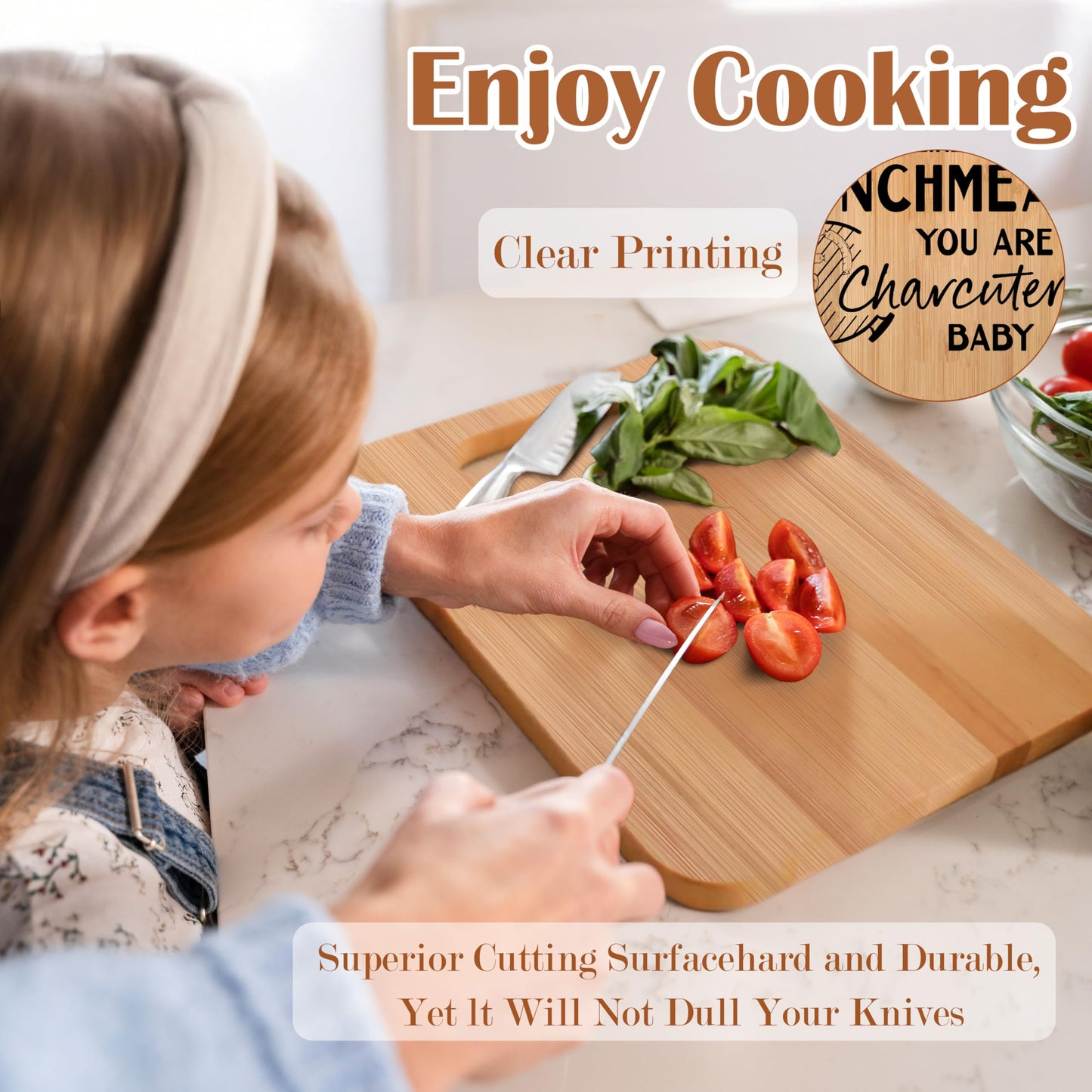 WARDOS Funny Cutting Chopping Board, Don't Let Anyone Treat You Like Lunchmeat Your Charcuterie Decorative Bamboo Cutting Boards for Kitchen, Charcuterie Boards