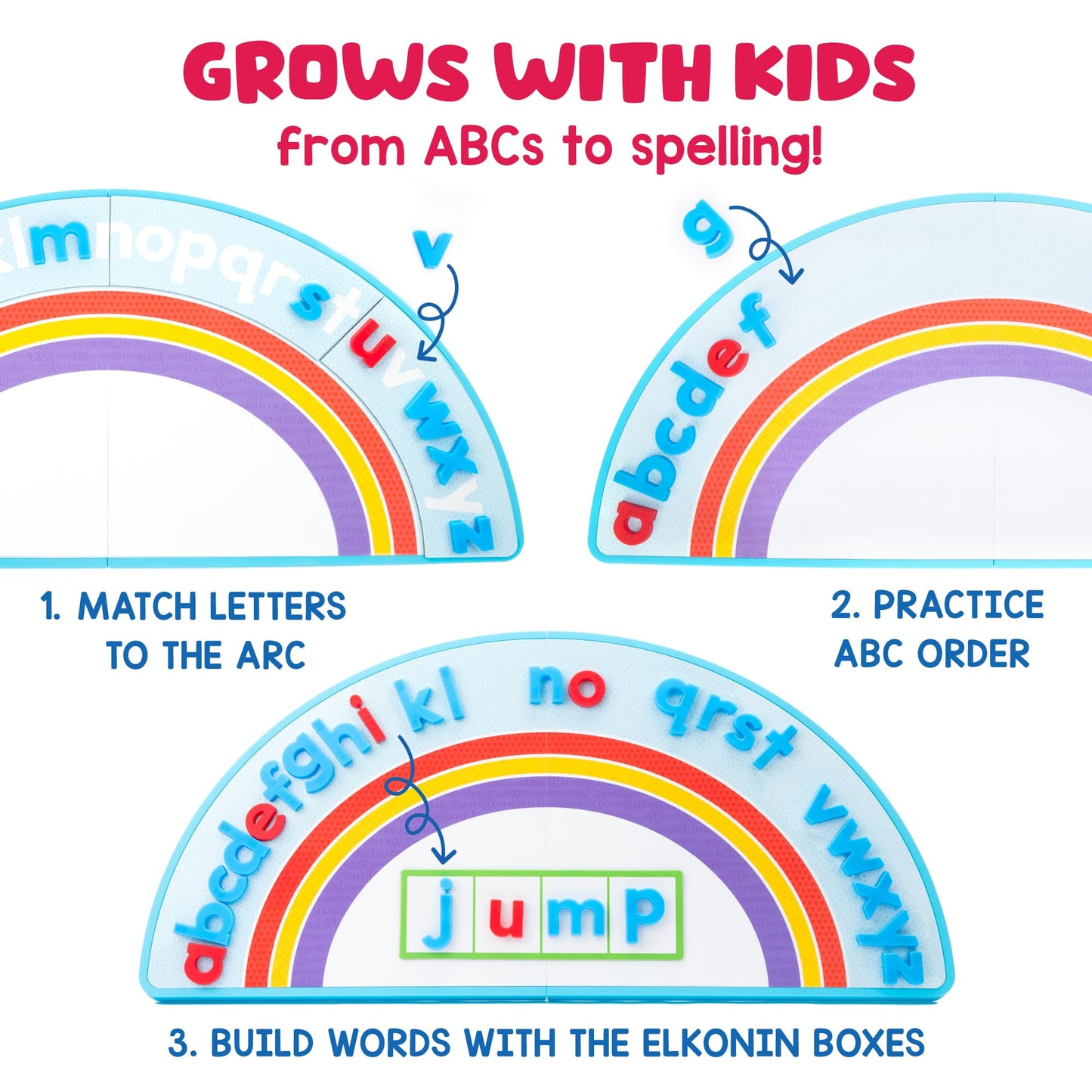 Educational Insights ABC Arc Mat AlphaMagnets Small Group Set - Alphabet Magnets for Kids, Magnetic Spelling Set & Letter Learning Board, Classroom or Homeschool ABCs Activity for Kids Ages 3-5