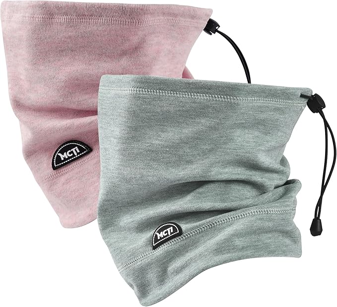 MCTi Neck Gaiter Warmer Winter Fleece Scarves Beanie Hat for Skiing Cycling Elastic Closure