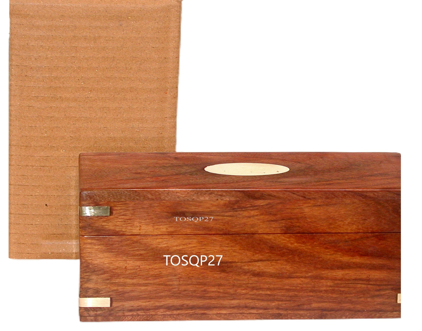 TOSQP27 Secret Enigma Brainteaser Puzzle Box Case Holder with Hidden Compartment Wooden Unique Brain Teaser Box for Gift Money Conceal Cash
