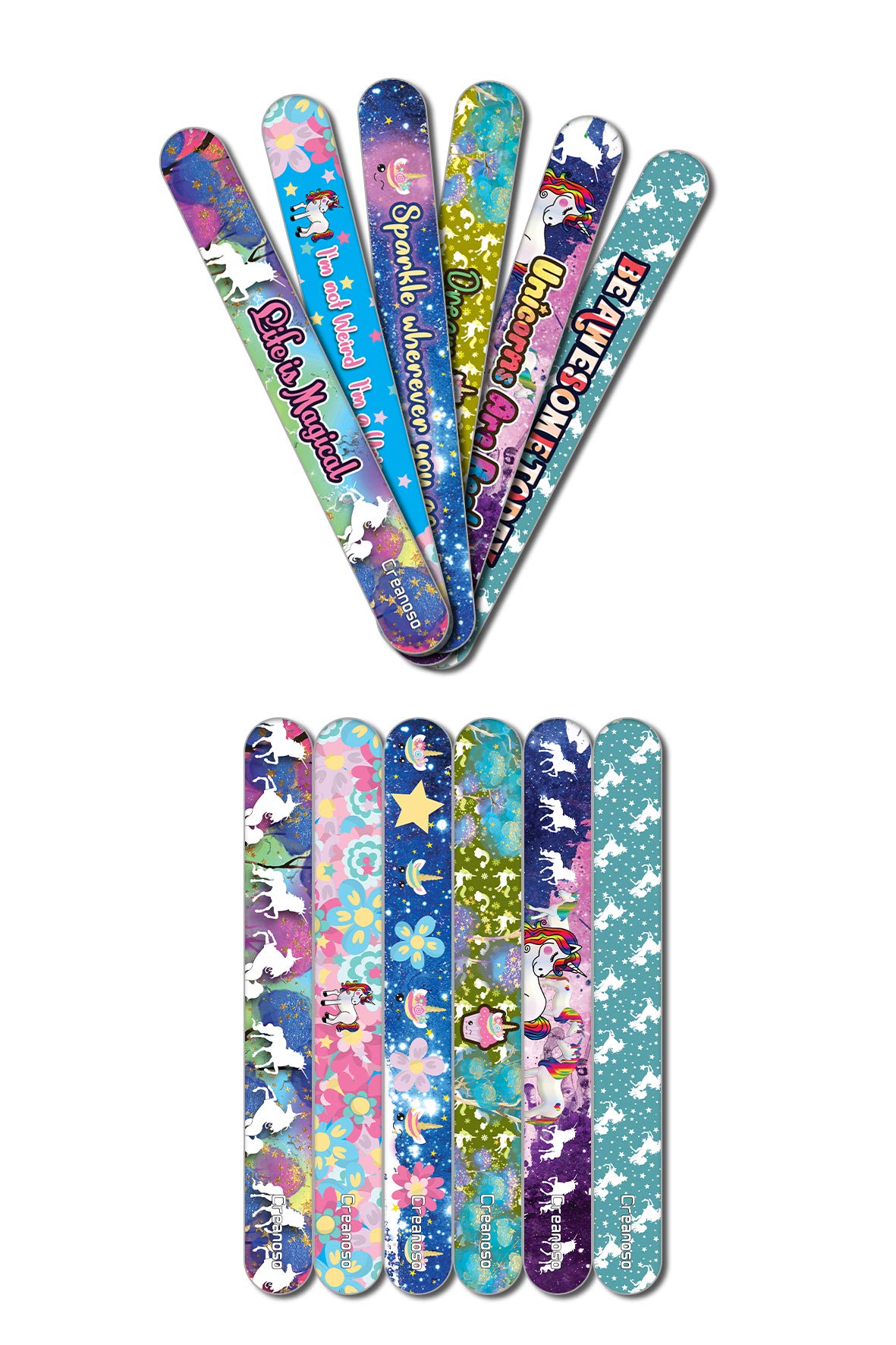Creanoso Unicorn Emery Board (24-Pack) - Handy Nail Accessories - For Manicure Pedicure - Keep Your Fingernails and Toenails in Tip-top Shape - Great Stocking Stuffers – Beauty Need Essentials