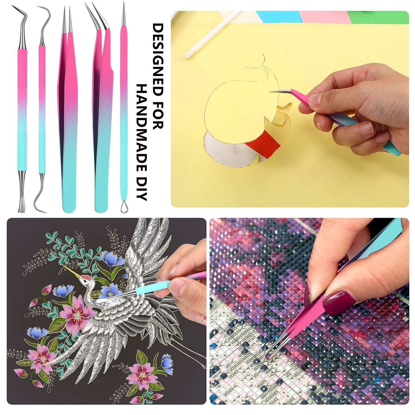 13 Pieces Weeding Silhouette Tools Kit, Craft Vinyl Weeding Tools Lettering Vinyl Tool Kit Stainless Steel Silhouette Accessories Craft Knife Ruler Scraper for Crafts DIY Paper Cameo