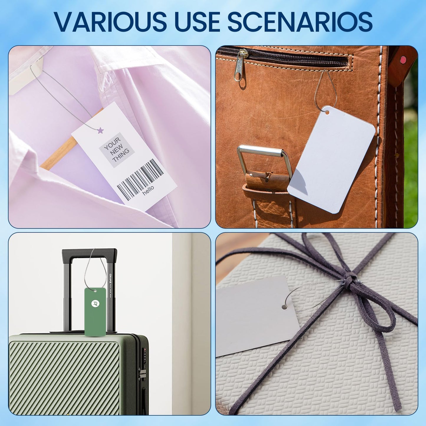 2000 Pcs 26 Gauge Galvanized Wire - 13.8 Inches Tag & Label Wire for Floral Crafts, Auto Repair & DIY Projects (Silver)
