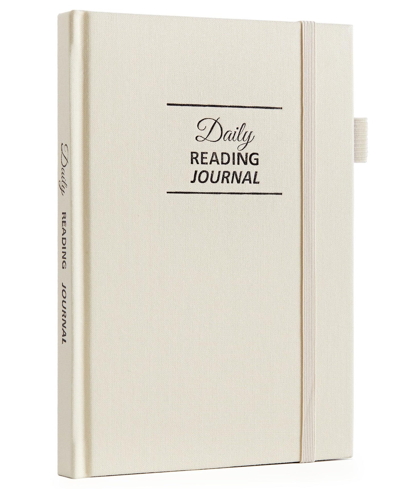 Comkiso Reading Journal for Book Lovers - 75 Book Journal Reading Log for Book Tracking, A5 Linen Book Review Journal with TBR Tracker List, Ratings, Challenges, Prompts, and Index - Beige