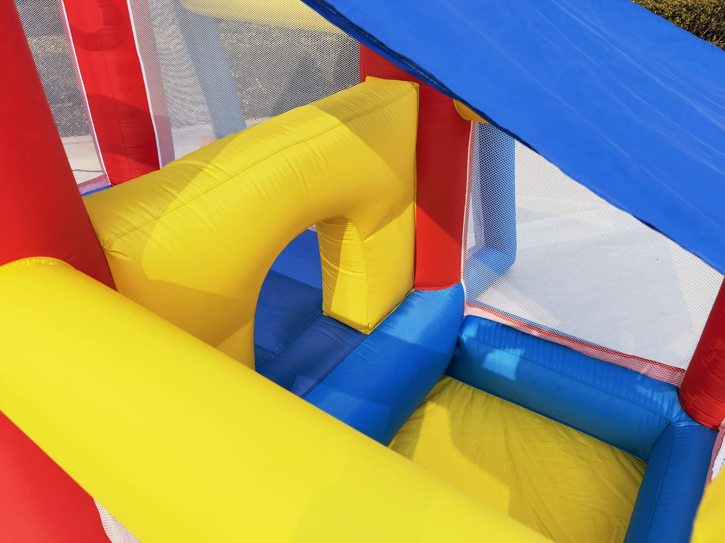 Baralir Inflatable Bounce House for Kids 3-6, Toddler Jumper with Slide and Ball Pit Water Pool(with Sun Cover), Perfect for Outdoor Indoor Kids Party - Blower Included