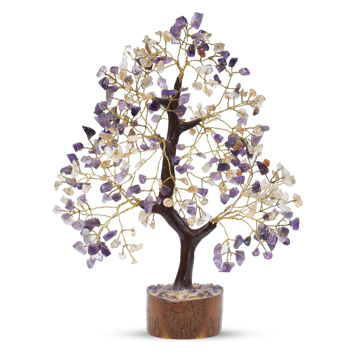 PYOR Amethyst Crystal Tree, Citrine Stone, Money Tree, Gifts for Women, Crystals, Room Decor Aesthetic, Meditation Accessories, Office Shelf Decor
