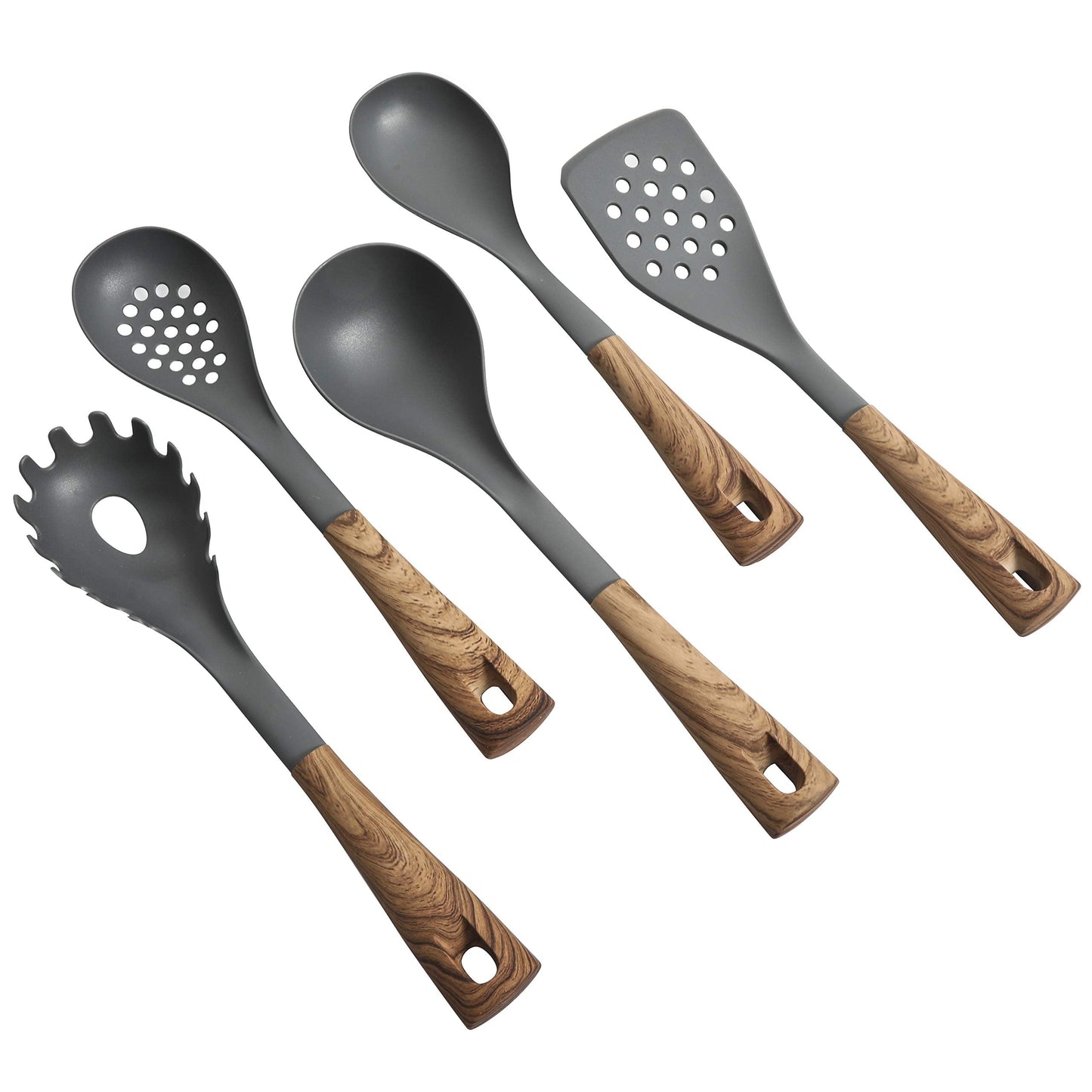 Oster Everwood 5-Piece Nylon Tools Set, Grey/Wood