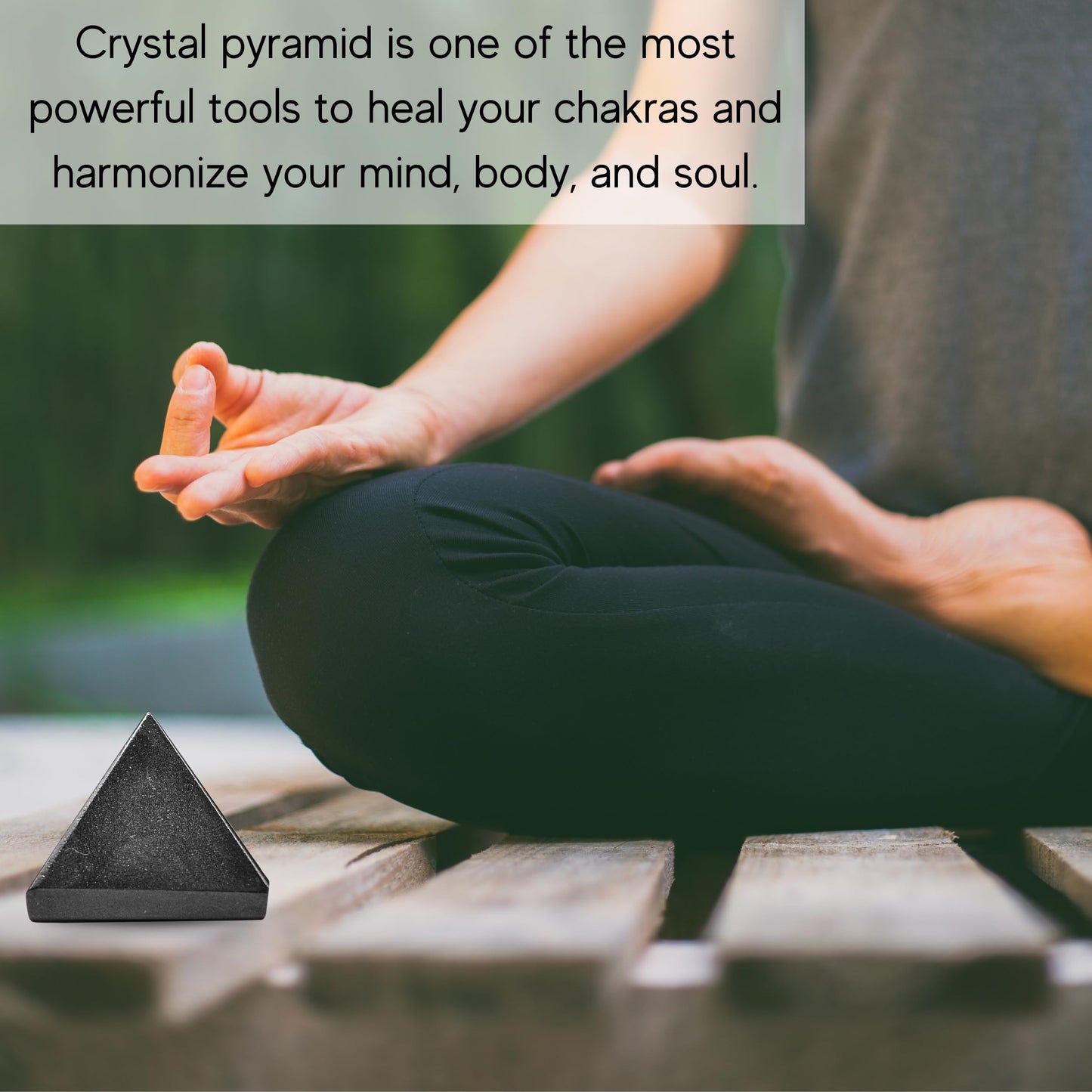 Amazing Gemstone Black Agate Pyramid Crystal Healing Stones - 1" Great Pyramid Figurine of Natural Stone Pyramid for Meditation, Reiki, Chakra Balancing and Crystal Pyramids Grid
