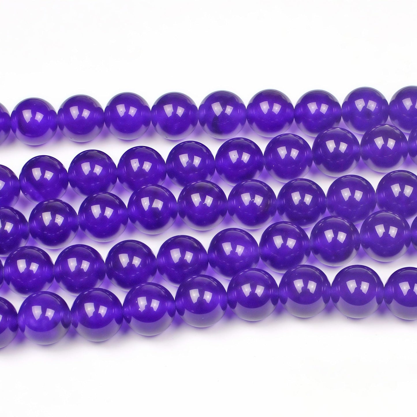 MJDCB Natural Stone Beads Purple Jade Round Loose Beads for Jewelry Making DIY Bracelet Necklace (6mm)