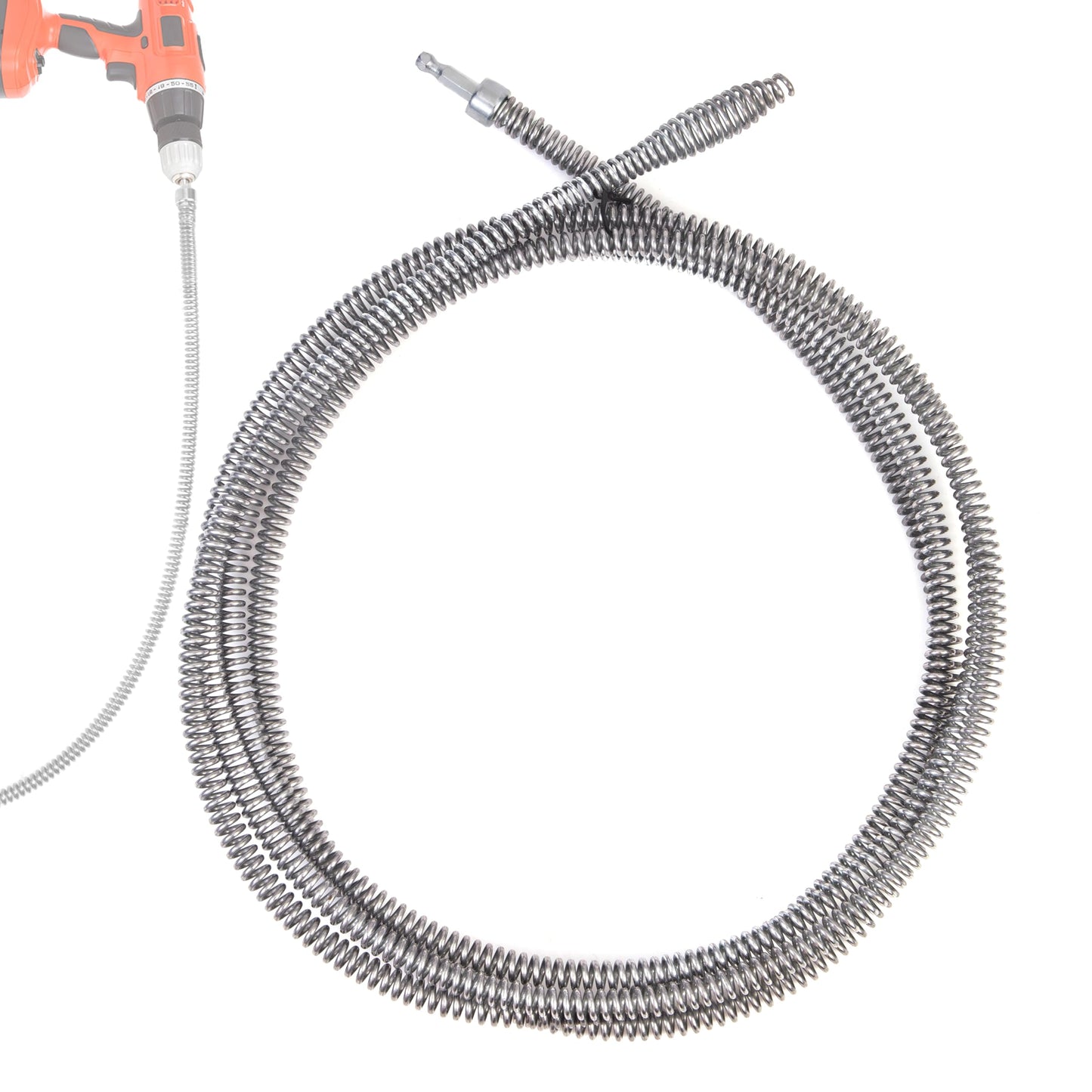 9.84 FT Drill Drain Snake,Sink Unclogging Tool That Can Be Connected To An Electric Drill,Hair Catcher Drain Snake,Drain Auger Drill Attachment,Drill Snake For Plumbing