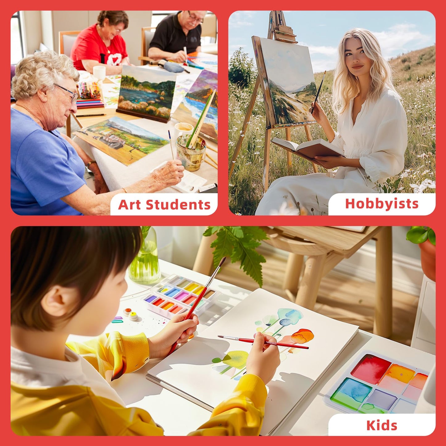 Simetufy 48 Pack 9x12 Inch Canvas Boards, Flat Art Canvas Panels Pre-Primed for Acrylic Painting, 3mm Thick 100% Cotton for Students & Beginners