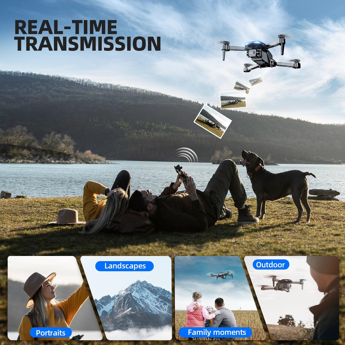 Drone with Camera for Adults Beginners Kids, Fun 1080P Foldable Mini Drone for Exciting Indoor Outdoor Play, RC Quadcopter with 2 Batteries, One Key Start, Easy to Fly, Altitude Hold, 3D Flips