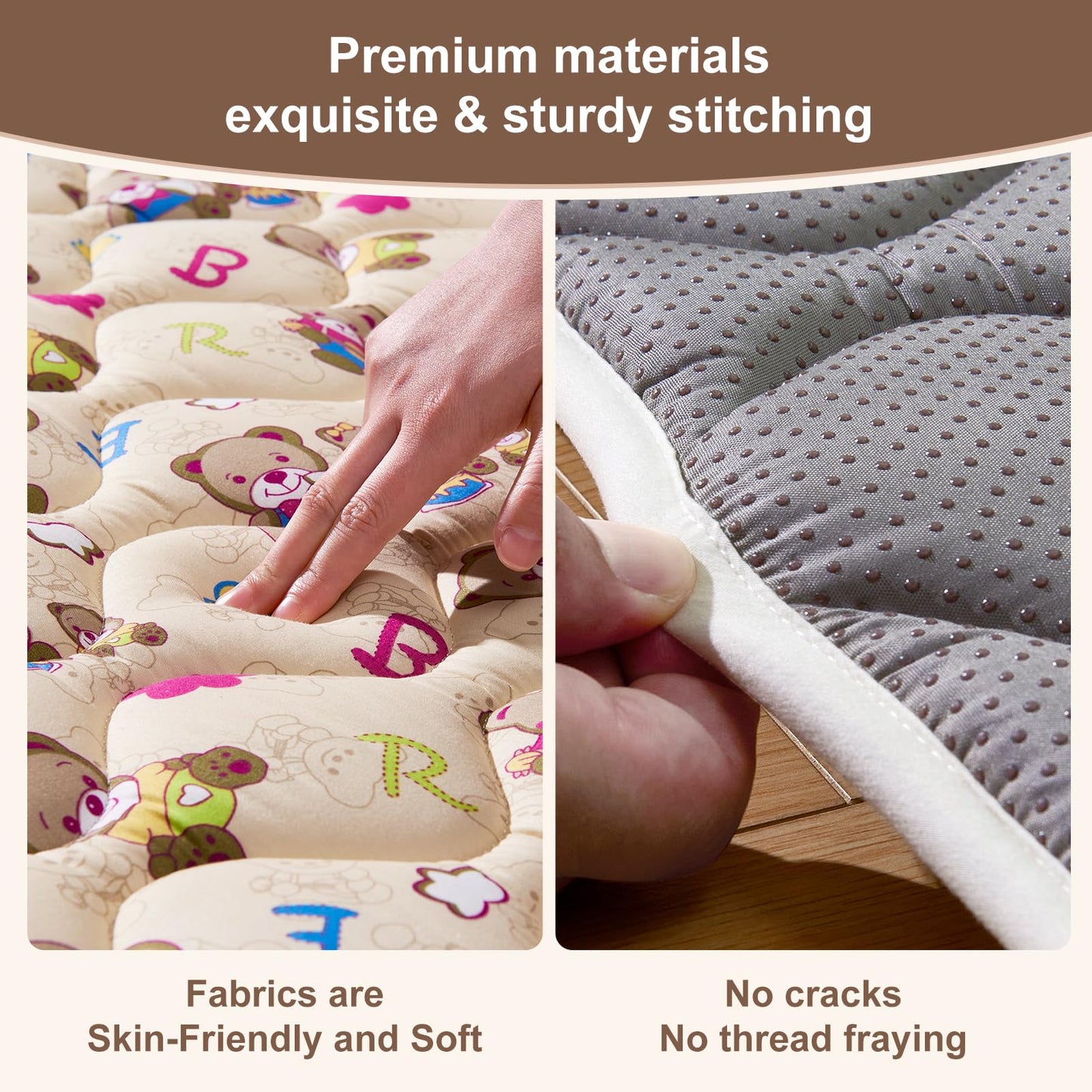 Baby Play Mat - 71" X 59",Premium Thicker Foam Machine Washable, Extra Large Anti-Slip Soft Cushioning Foam Playmats for Babies and Toddlers, Foldable Baby Crawling Mat for Playpen