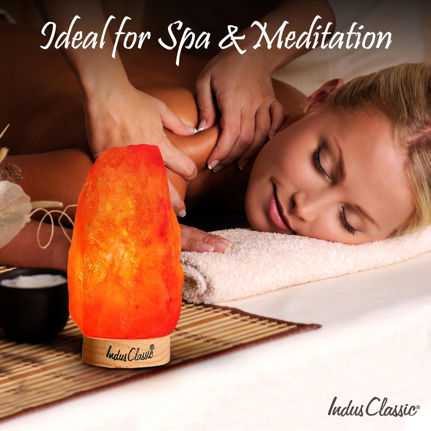 IndusClassic LN-02 Himalayan Pink Crystal Rock Salt Lamp 4~7 lbs with Dimmer Control Switch, Quality Gift Packaging
