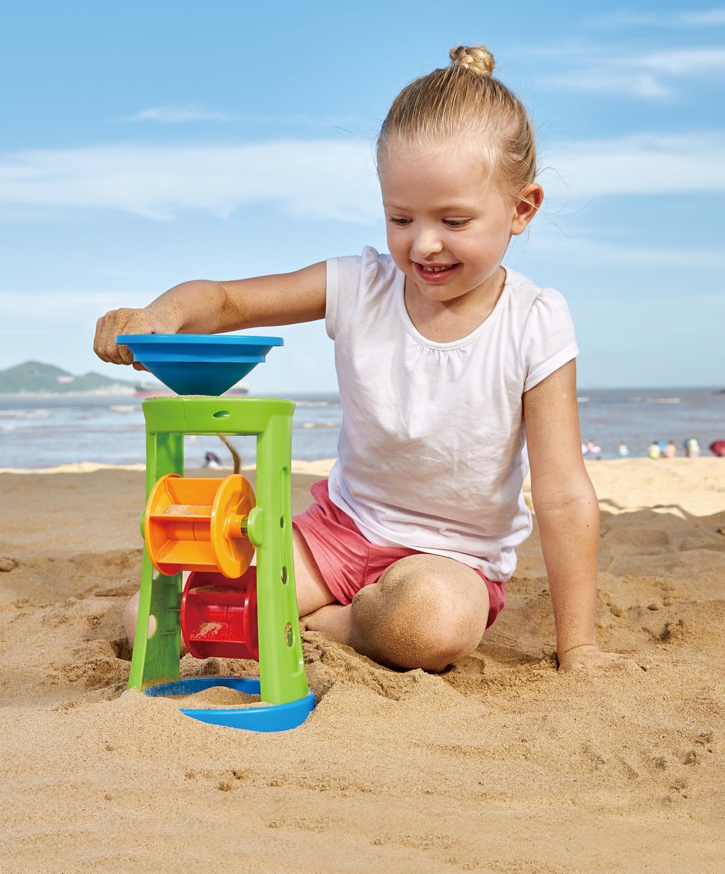 Hape Double Sand & Water Wheel Kid's Beach Toy