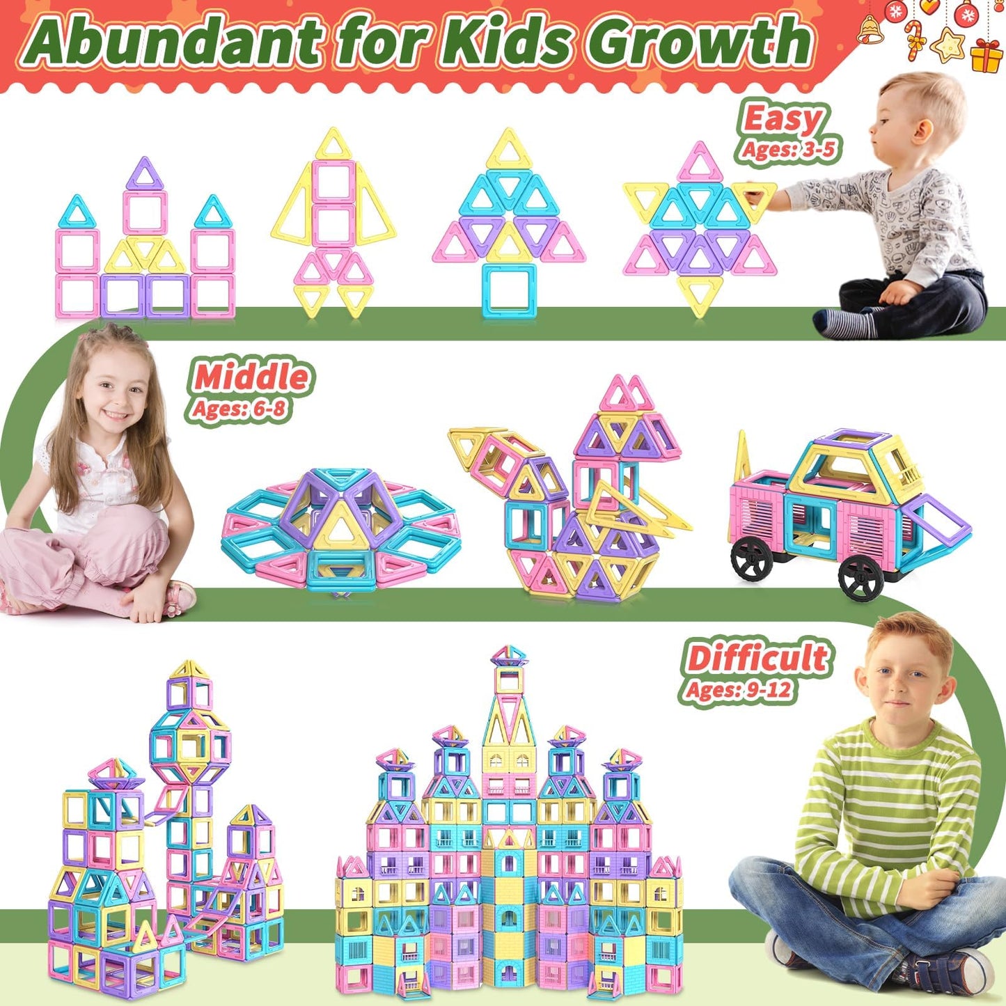 Rurvale 144pcs Magnetic Blocks Kids Toys