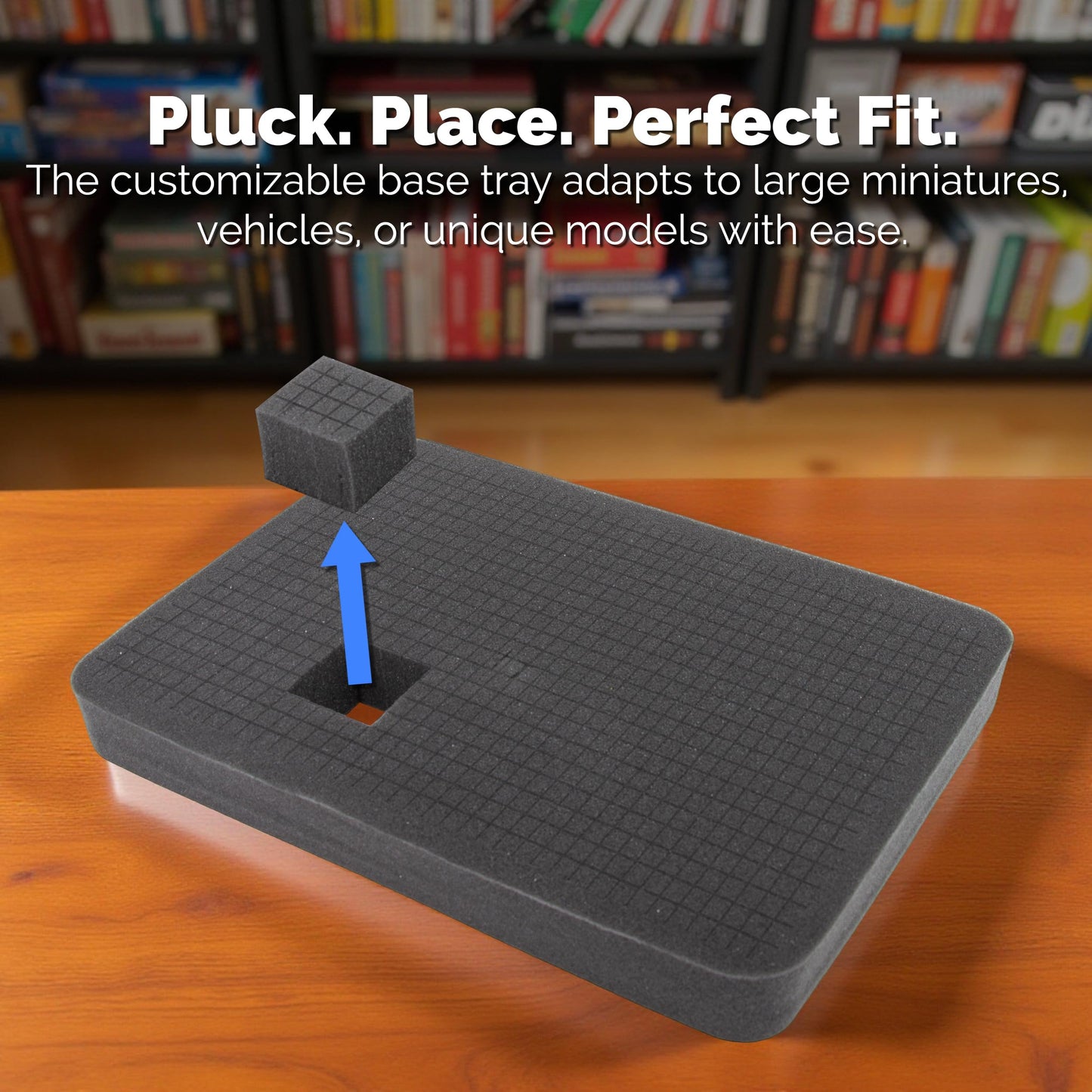 CASEMATIX Hard Shell Miniature Carrying Case - 80 Slot Figurine Miniature Storage Case with Customizable Foam Layer for Large Miniatures Compatible with Warhammer 40k, DnD & More!