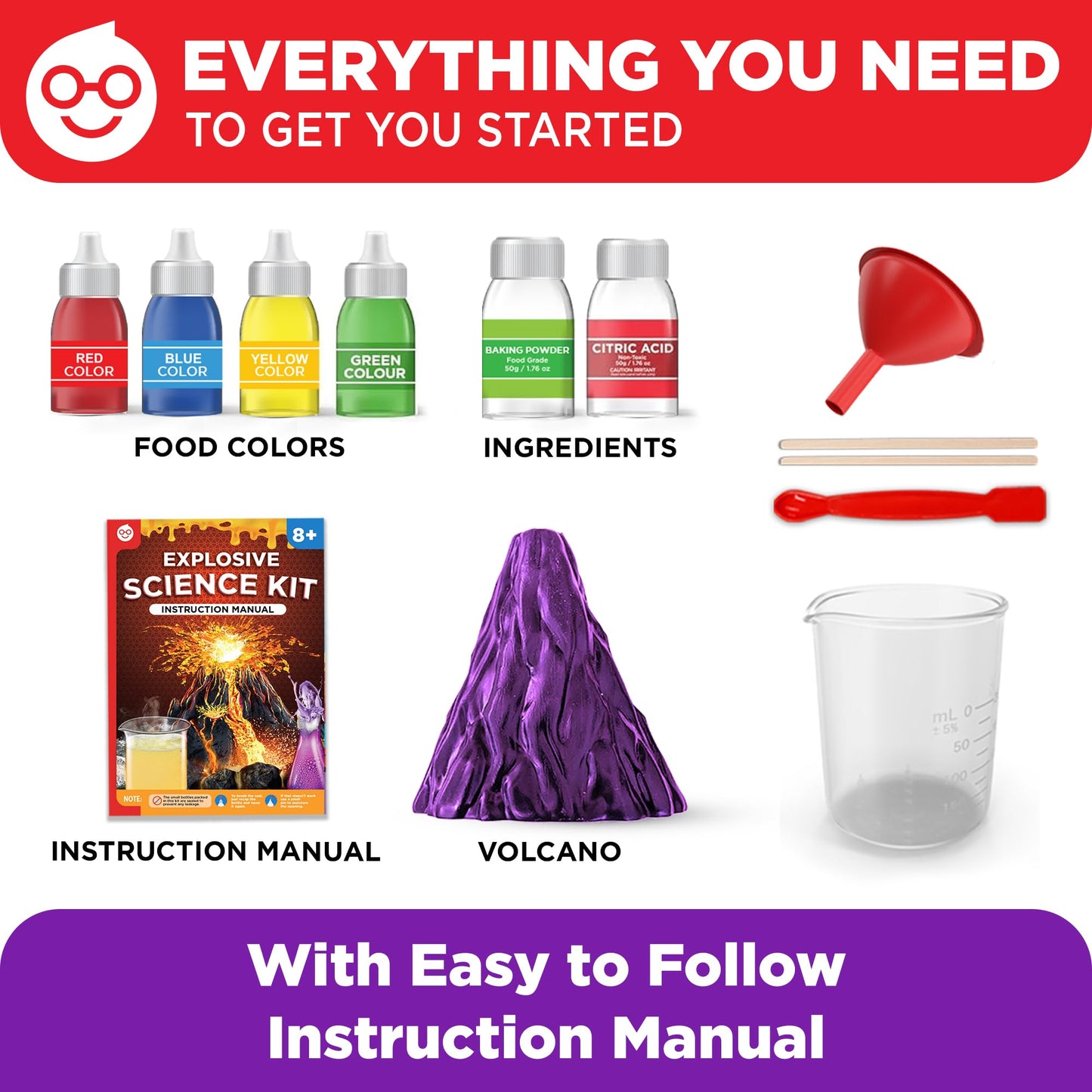 Doctor Jupiter Explosive Science Kit, Chemistry Set for Kids Ages 8-10-12-14 | Birthday Gift Ideas for Boys & Girls 8,9,10+ Years Old | STEM Toy with 10 Experiments | Learning & Educational Projects