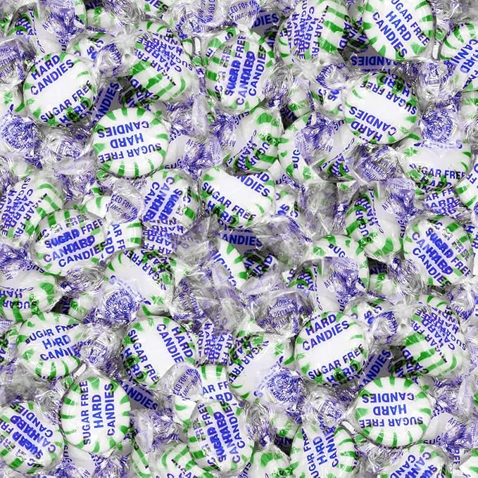 Sweetside Sugar Free Starlight Spearmint Hard Candy, 2lb Pack of Spearmint Mints Individually Wrapped, Mint Hard Candy That’s Great for Sharing, Ideal Sugar Free Treat for Diabetics Lifestyles