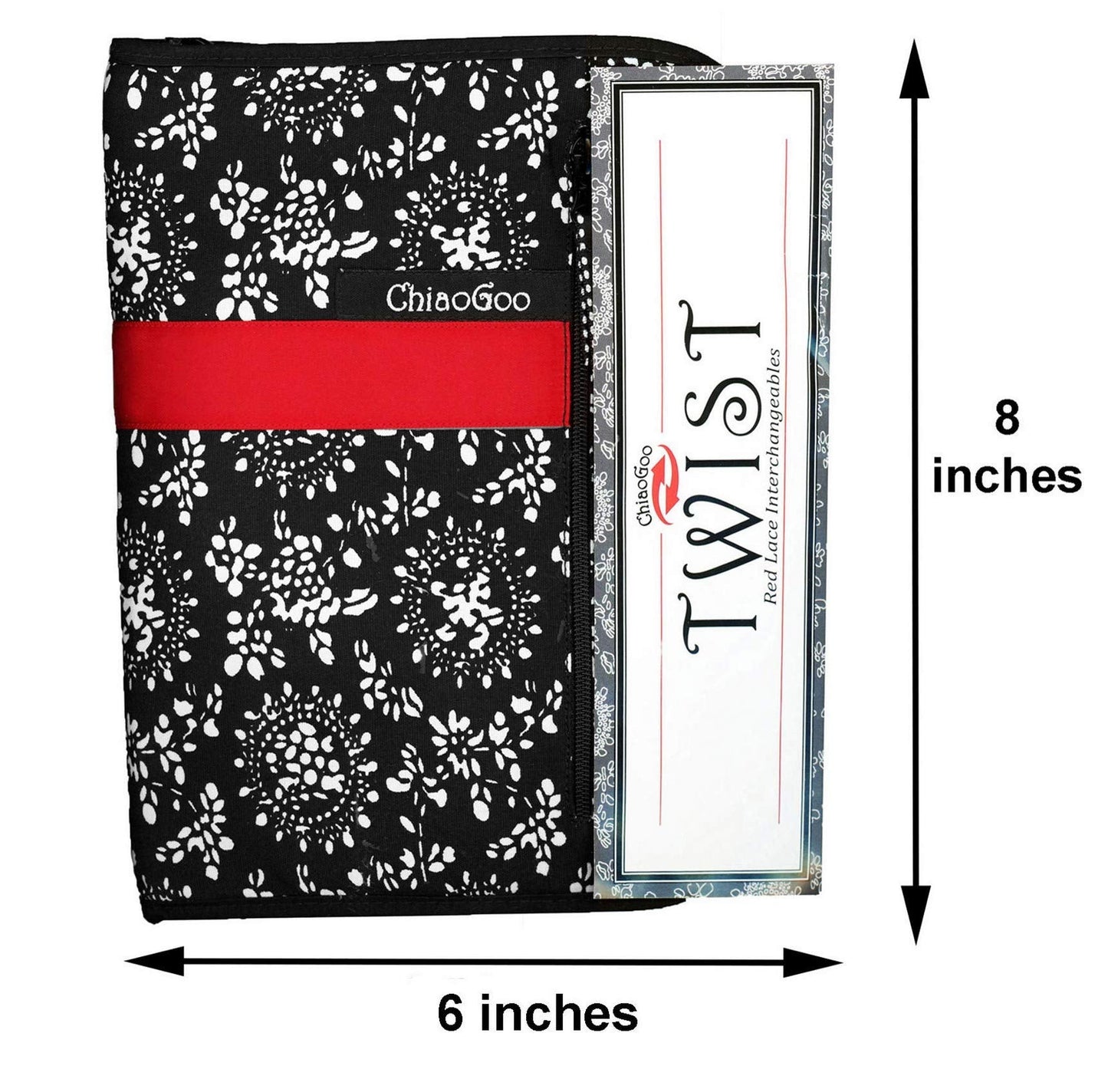 ChiaoGoo Twist Red Lace 4-Inch Complete 7400-C Interchangeable Circular Knitting Needle Set, Sizes US 2, 3, 4, 5, 6, 7, 8, 9, 10, 10.5, 11, 13, 15 with 6 Cords with Project Bag