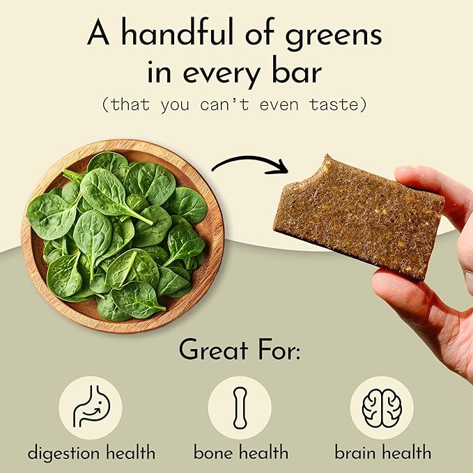 Send Bars Plant-Based Vegan Healthy Protein Bars, With Greens (Banana Bread, 8 Bars) – Only Real Ingredients, Zero Added Sugar, Gluten-Free, Dairy-Free