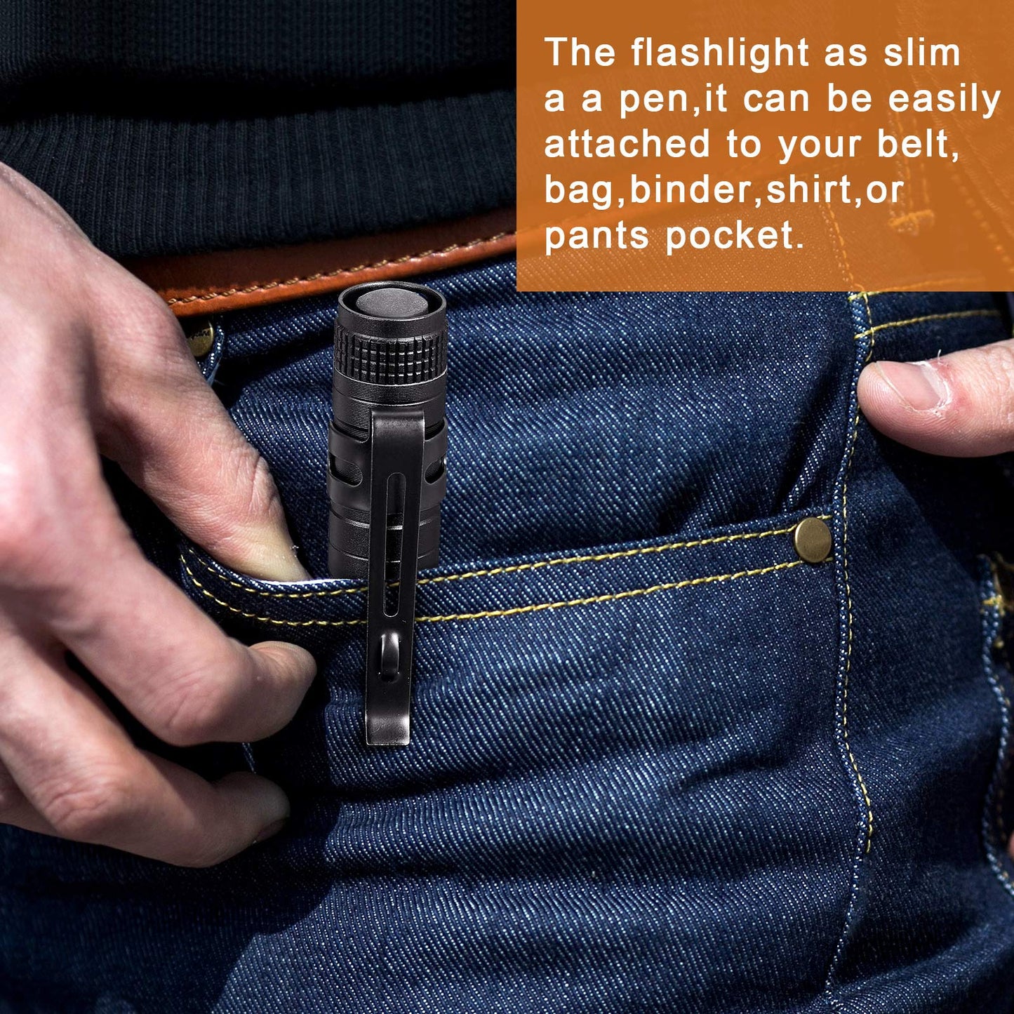 Honoson 12 Pieces Mini LED Pen Flashlight Bulk Small Pocket Flashlight 3.5 Inch, 5.24 Inch Aluminum Handheld Penlight with Clip for Inspection Camping Emergency Diary Lighting
