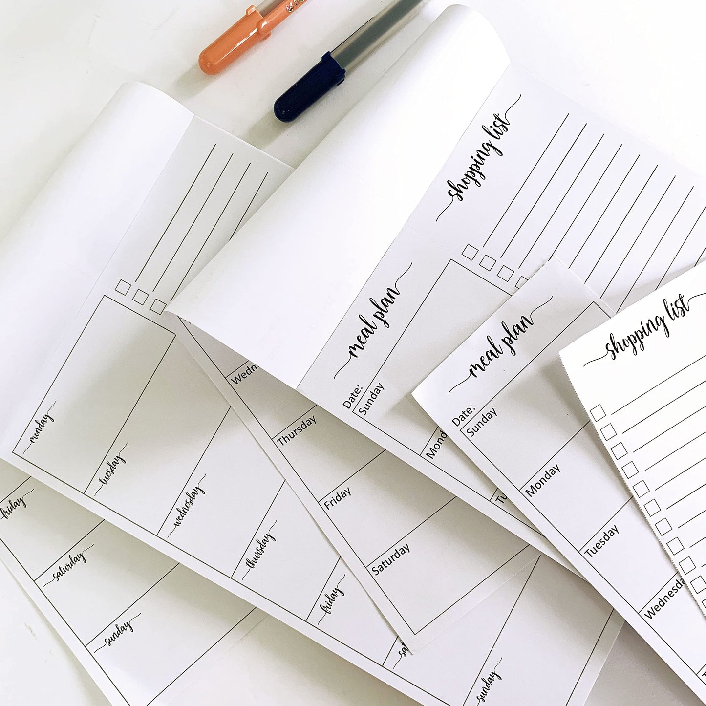 321Done Magnetic Meal Planning Notepad - Large Letter Size (8.5x11) Weekly Menu Planner Tear-Off Refrigerator Fridge Shopping List Meals Grocery Memo Pad - Perforated Sunday Start, Made in USA