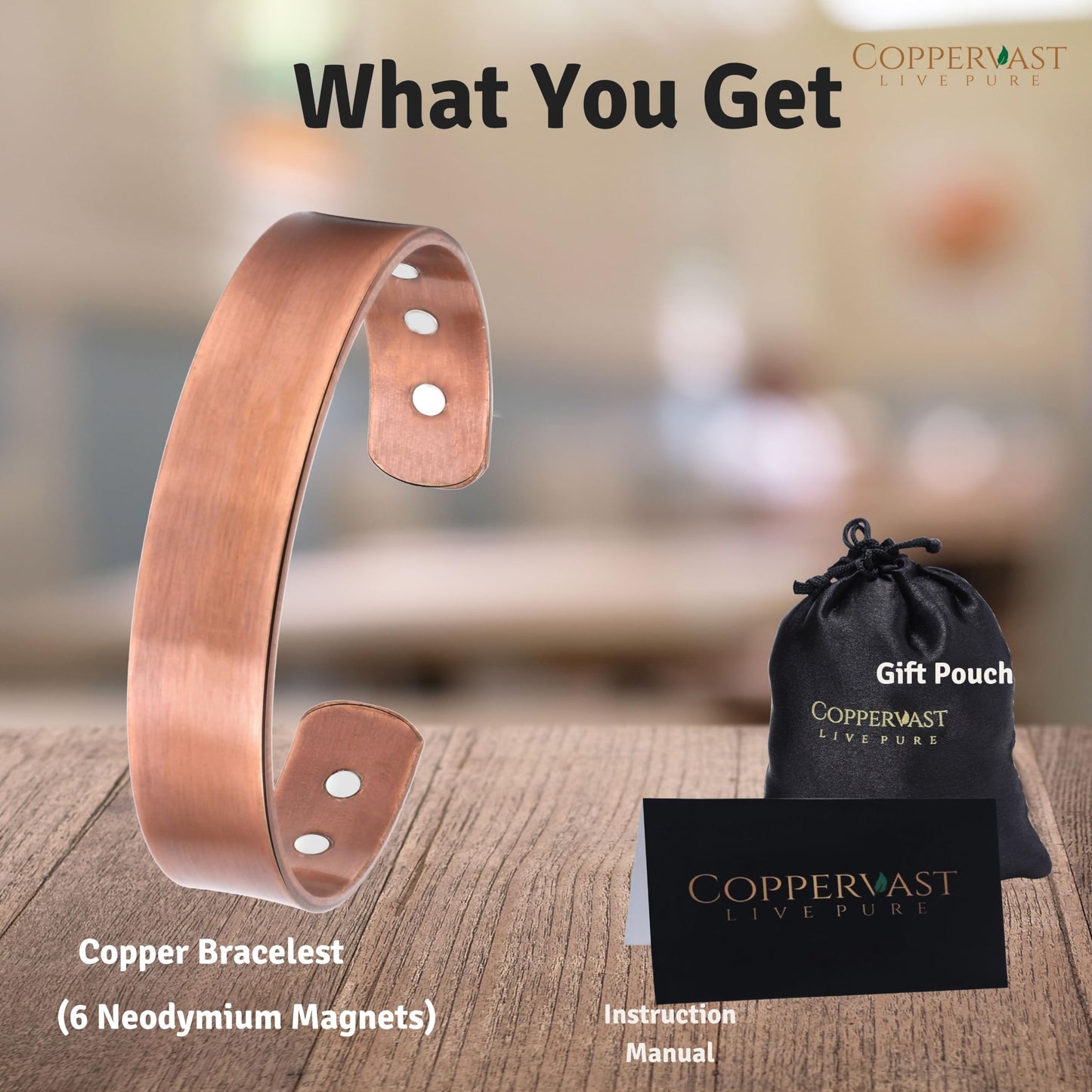 Coppervast Copper Bracelets for Men and Women | Gift for Women and Men | gifts for mom - Magnetic Adjustable Copper Bracelets