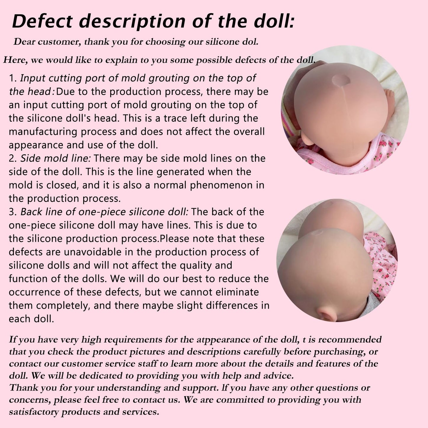 Aniiyy 18 Inch Full Body Silicone Baby Doll, Realistic Solid Silicone Reborn Dolls with Handrooted Hair,Poseable Real Life Newborn Baby