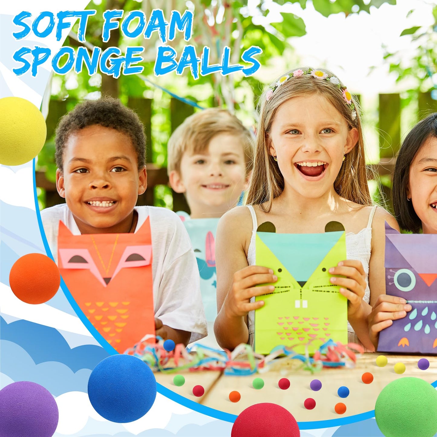 kymqlyw 30 Pcs Assorted Mini Soft Foam Balls - Lightweight Play Balls for Crafts, Birthday Party Favors, Carnival Prizes (Green)