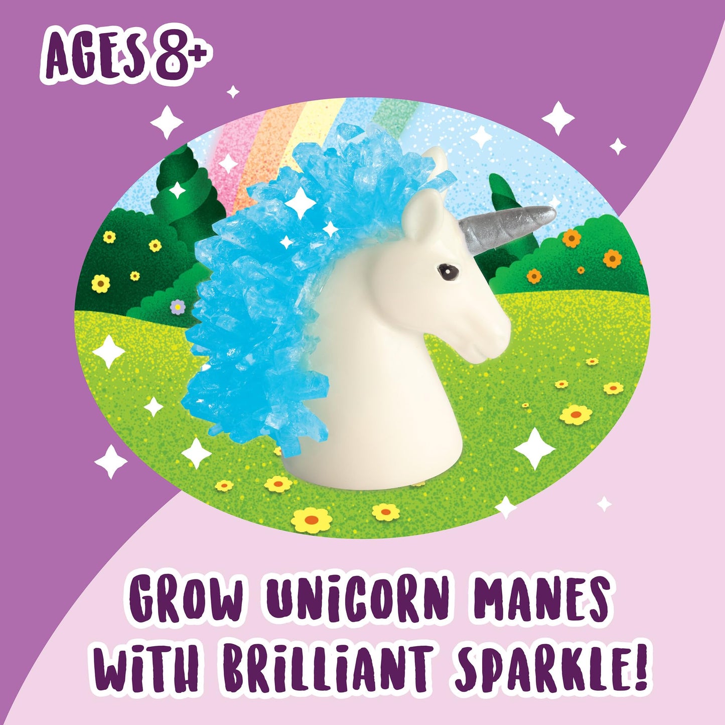 MindWare Crystal Growing Kit Unicorns – STEM Science Experiment for Kids, Grow Sparkling Crystals on Unicorn Figurines, Ages 8 and Up