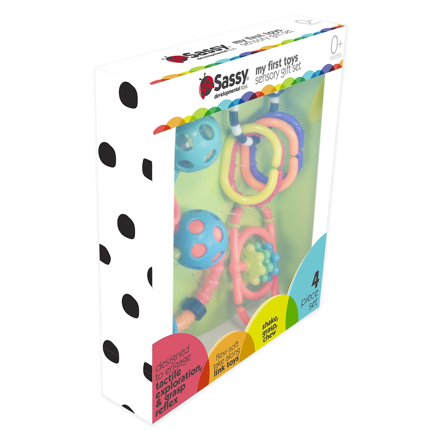 Sassy My First Toys Sensory Toy Gift Set for Ages 0+ Months