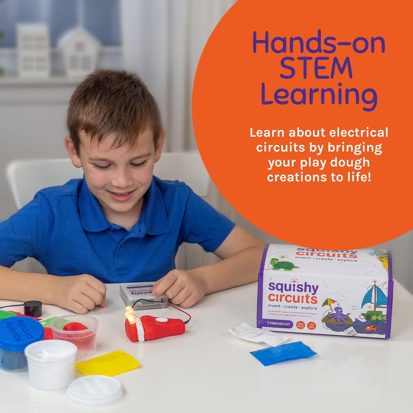 Squishy Circuits Standard Kit - Explore Electrical Circuits with Play Dough - STEM Science Kits for Kids Age 8-12 - Fun and Educational at Home, Classroom, Camp, and More!
