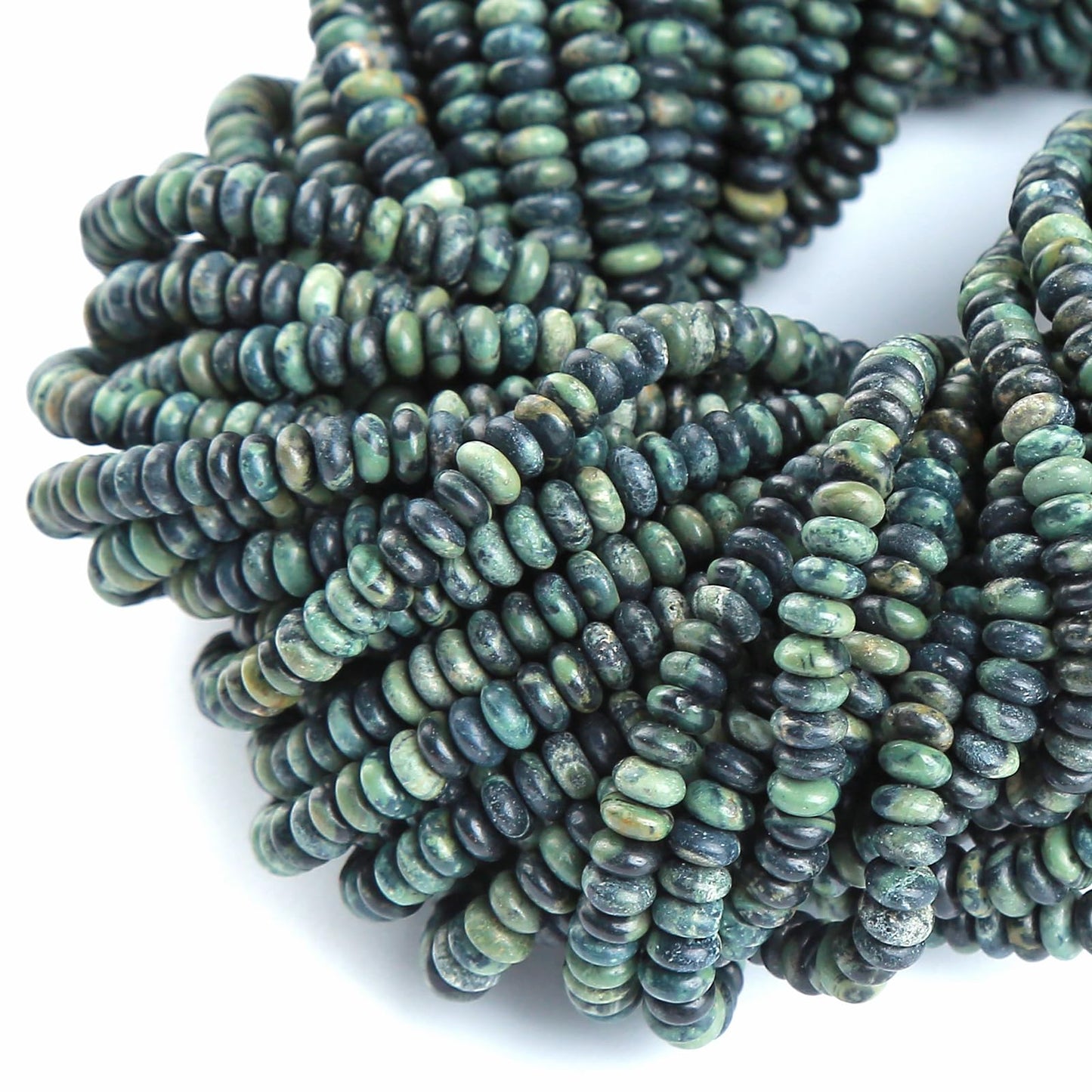 150PCS 2x4mm Kambaba Jasper Rondelle Beads Natural Abacus Disk Stone Beads Round Loose Spacer Gemstone Beads for DIY Bracelet Necklace Jewelry Making