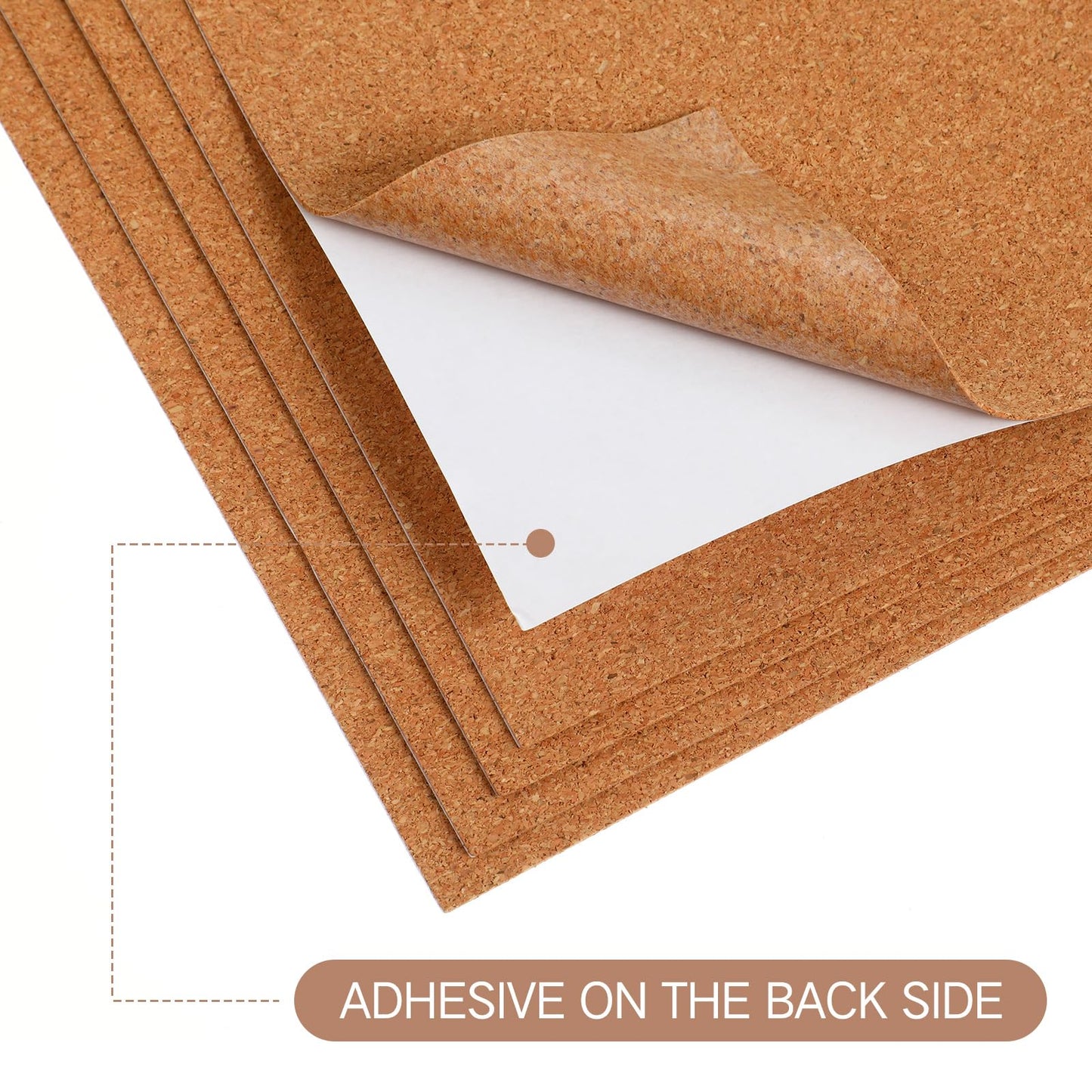 RattanView 16 Pcs Self Adhesive A4 Cork Sheets 8.3" x 11.8" Thick Rectangle Insulation Cork Backing Sheets for DIY Crafts Supplies, Wall Decoration (1 mm)