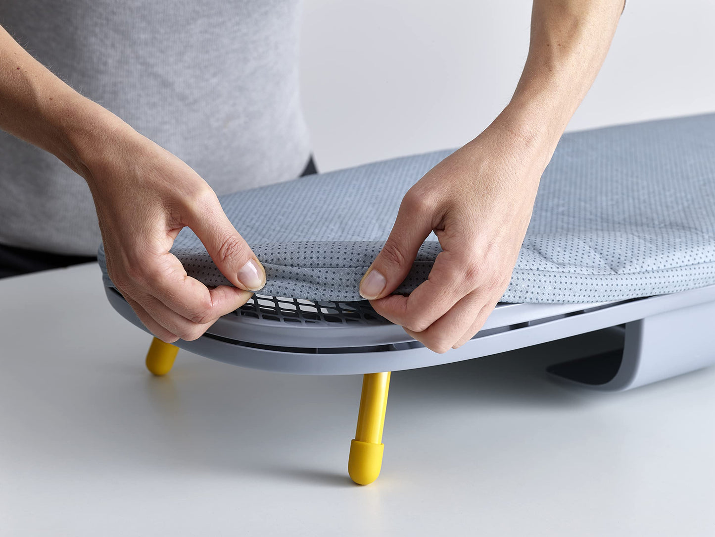 Joseph Joseph Pocket Max Portable Folding Tabletop Ironing Board, 35" Surface, Integrated Iron Storage Hook, Compact Design