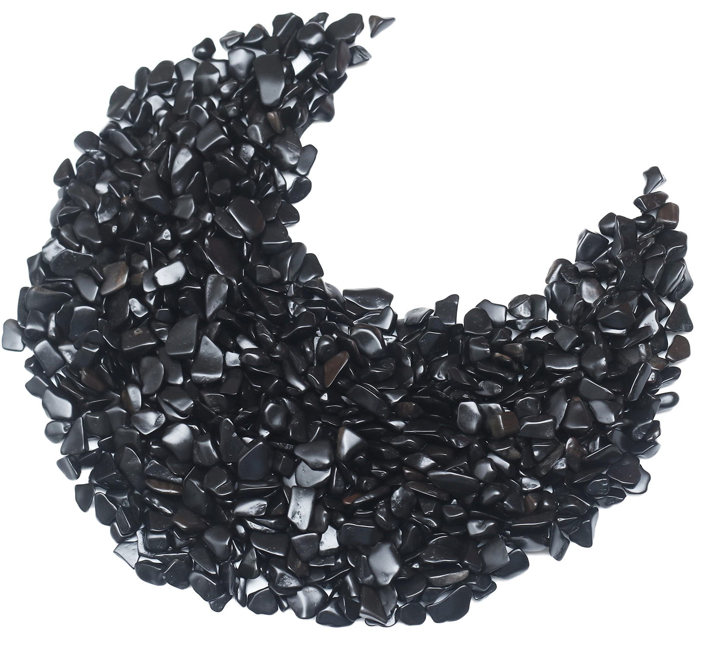 Black Tourmaline Crystal Chips bulk Gemstone Valentine Gift, Healing Crystal Natural Irregular Shaped Crushed Stone Reik Healing Tumbled Chips Crystal Chips for Witchcraft & Jewelry Making 1 Lb