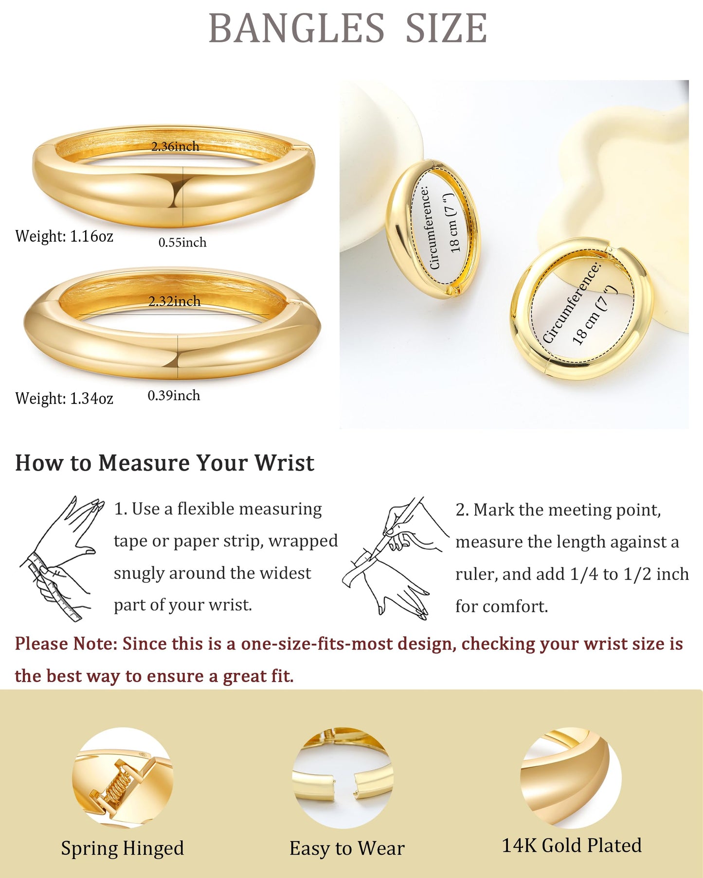 AYWFCBF Silver Bangles for Women, 2pcs Trendy Bracelet Stack Hinged Open Cuff Silver Bracelets for Women