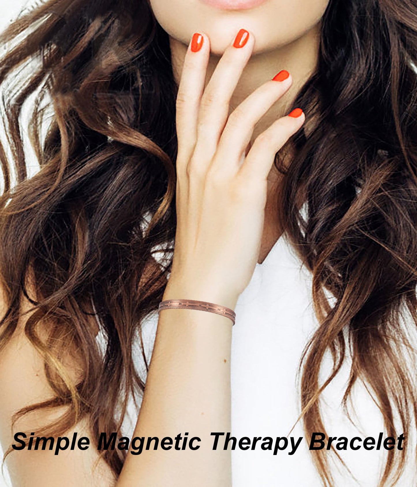 UtenoTureH Magnetic Copper Bracelet for Women for Arthritis, Pure Copper Adjustable Bracelets with 3500 Gauss Magnet ((C007))